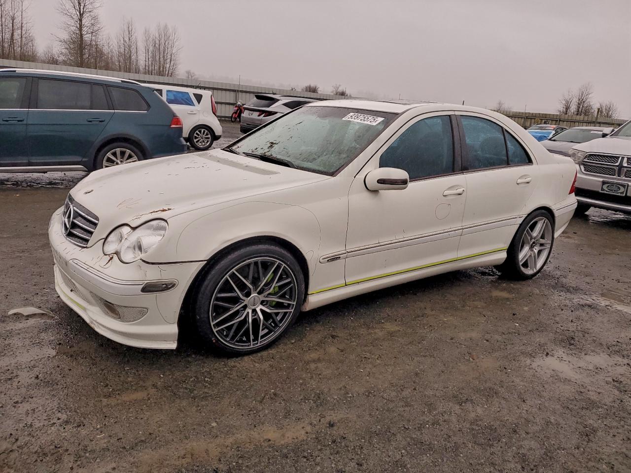 2007 Mercedes-benz C 230 Белый vin: WDBRF52H87F888766