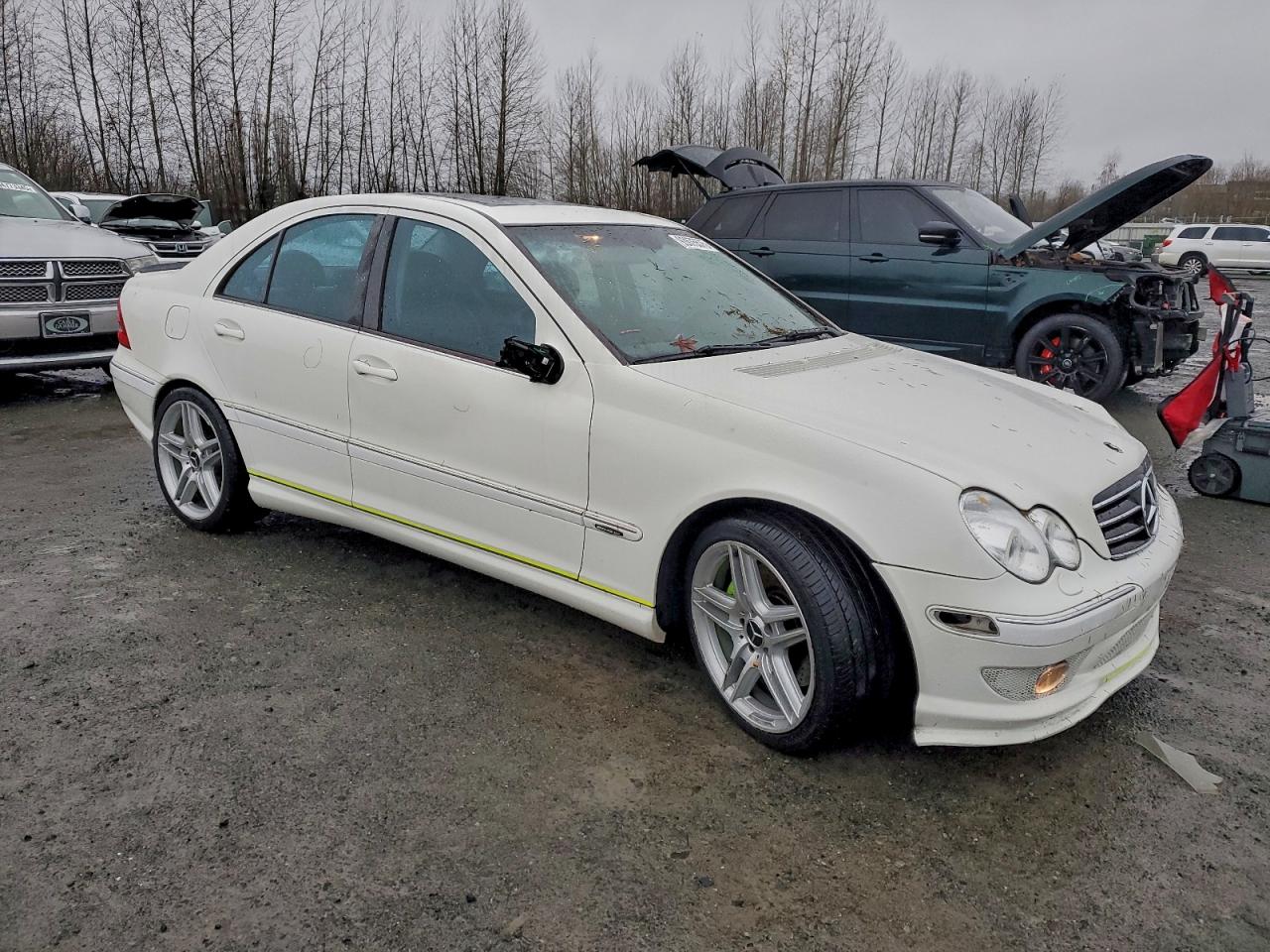 2007 Mercedes-benz C 230 Белый vin: WDBRF52H87F888766