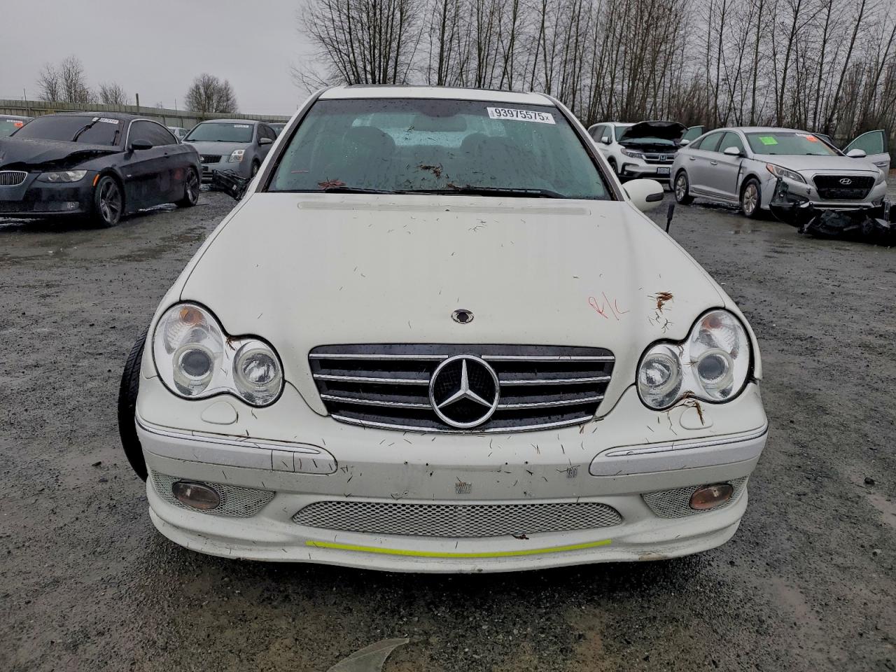 2007 Mercedes-benz C 230 Белый vin: WDBRF52H87F888766