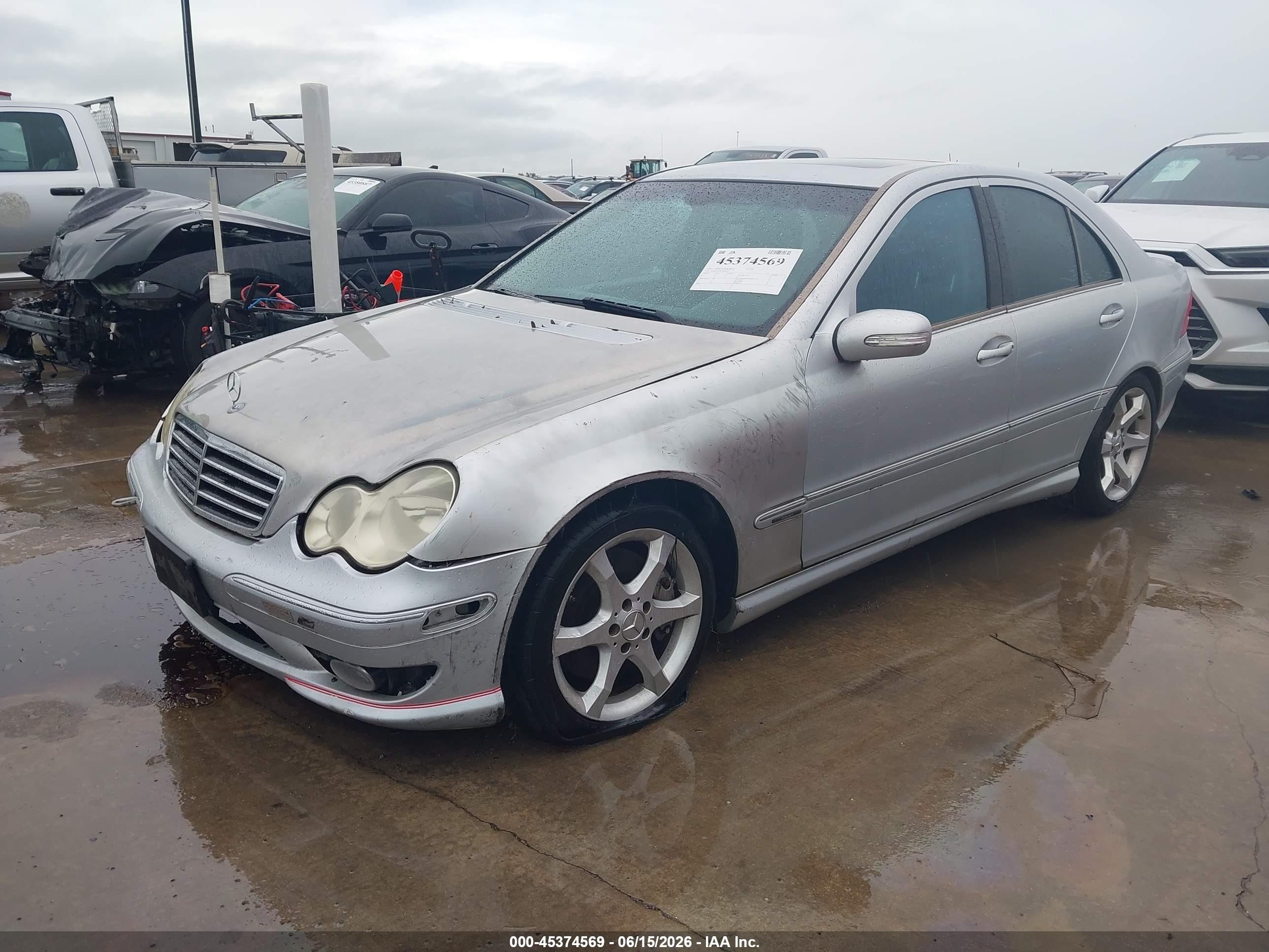 2007 Mercedes-benz C 230 Sport Silver vin: WDBRF52H87F898620