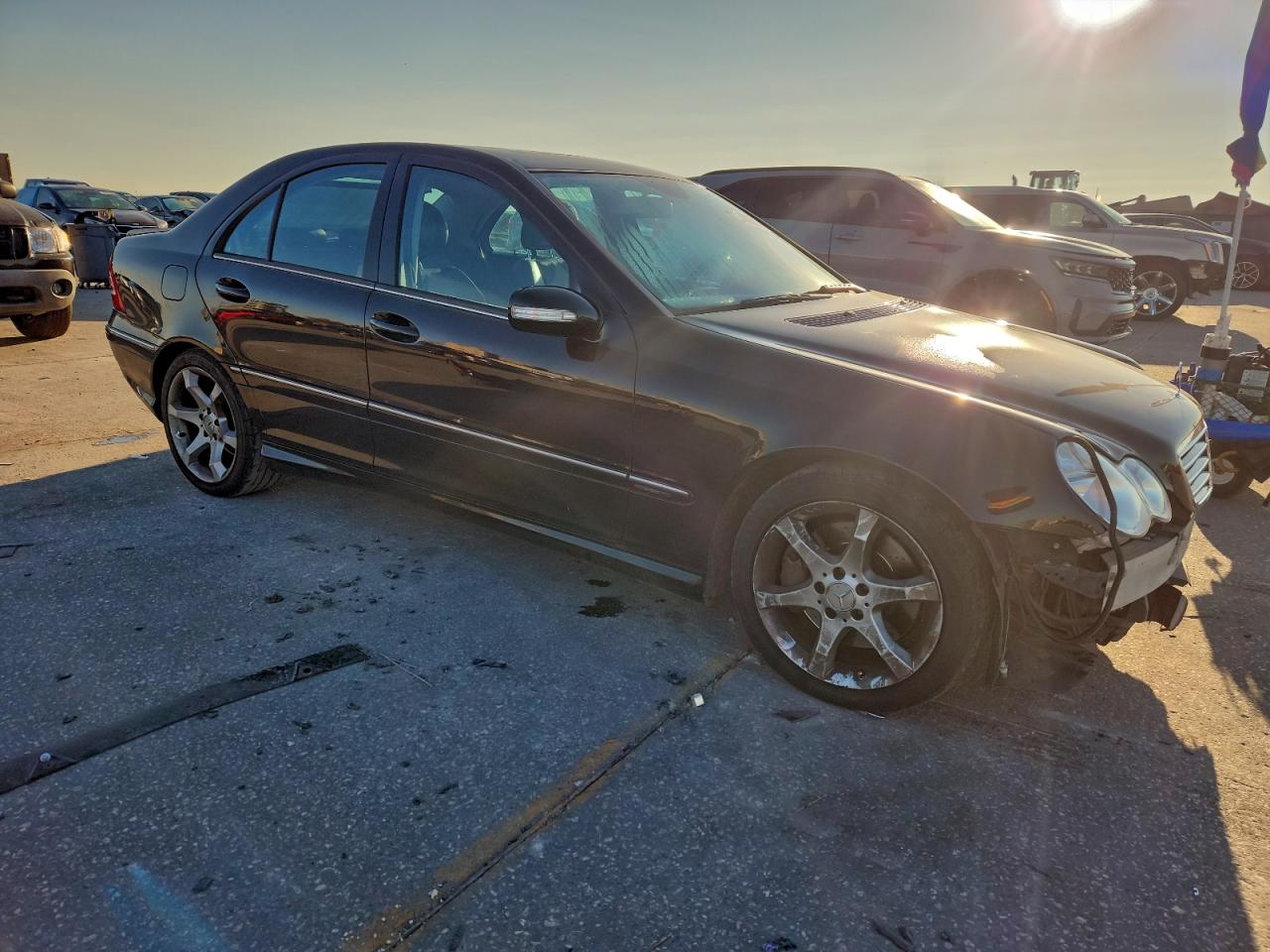 2007 Mercedes-benz C 230 Черный vin: WDBRF52H87F935231