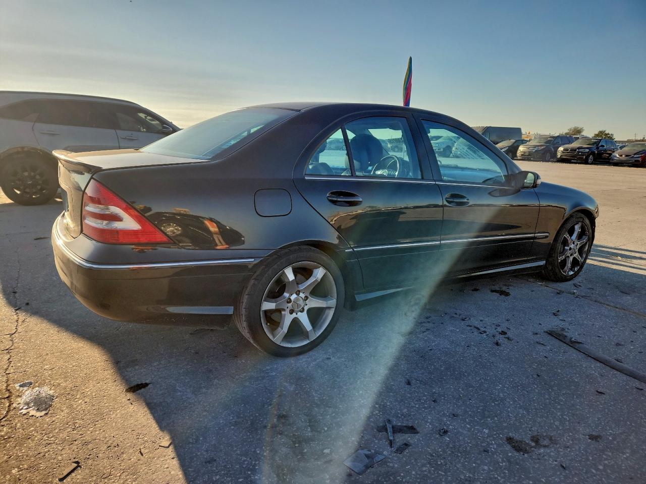 2007 Mercedes-benz C 230 Черный vin: WDBRF52H87F935231