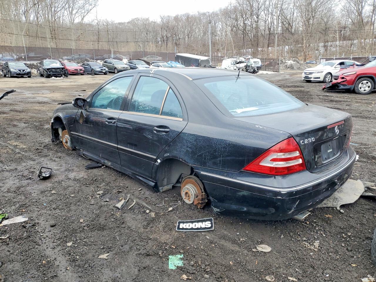 2006 Mercedes-benz C 230 Черный vin: WDBRF52H96A847056