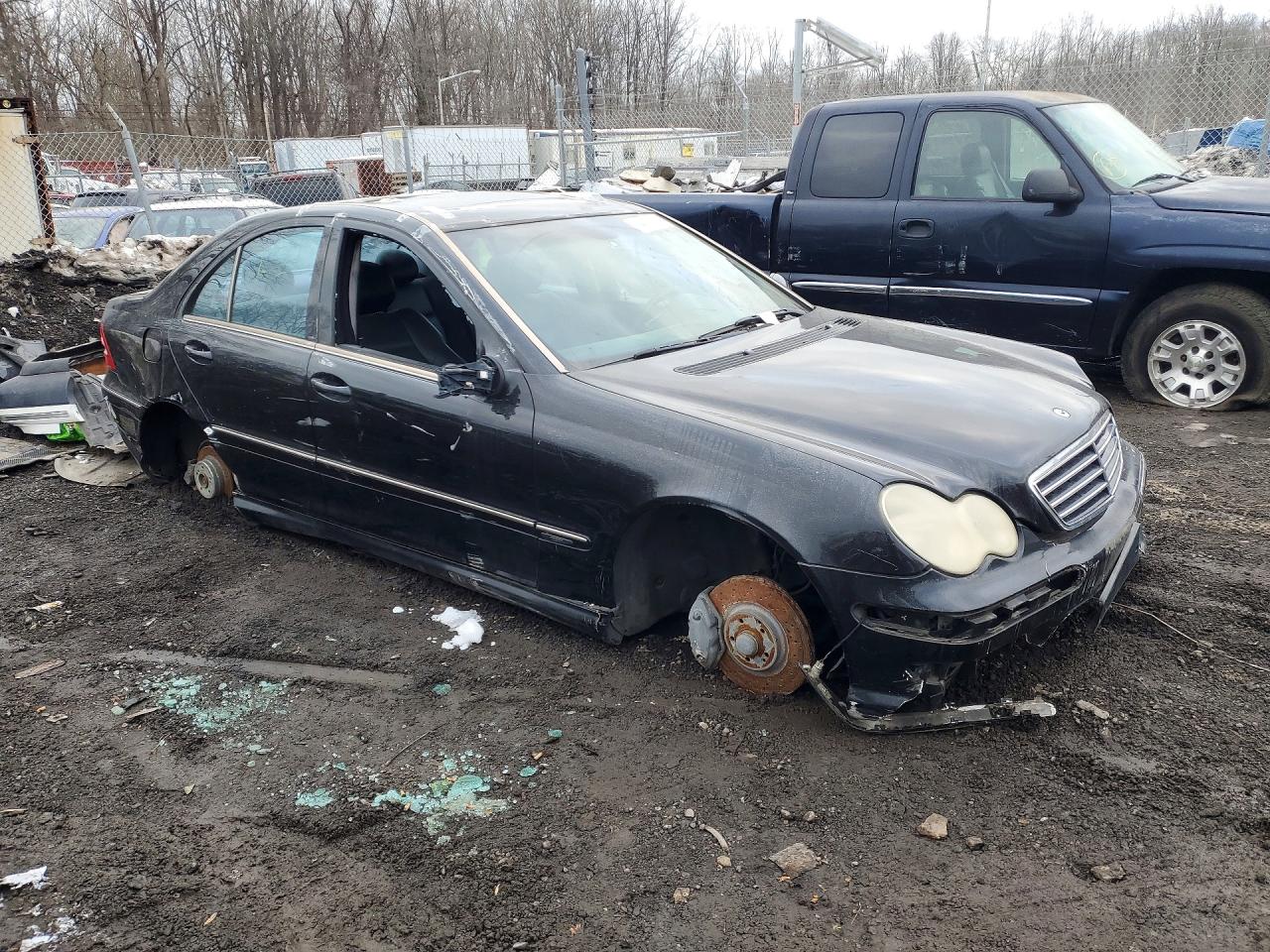 2006 Mercedes-benz C 230 Черный vin: WDBRF52H96A847056