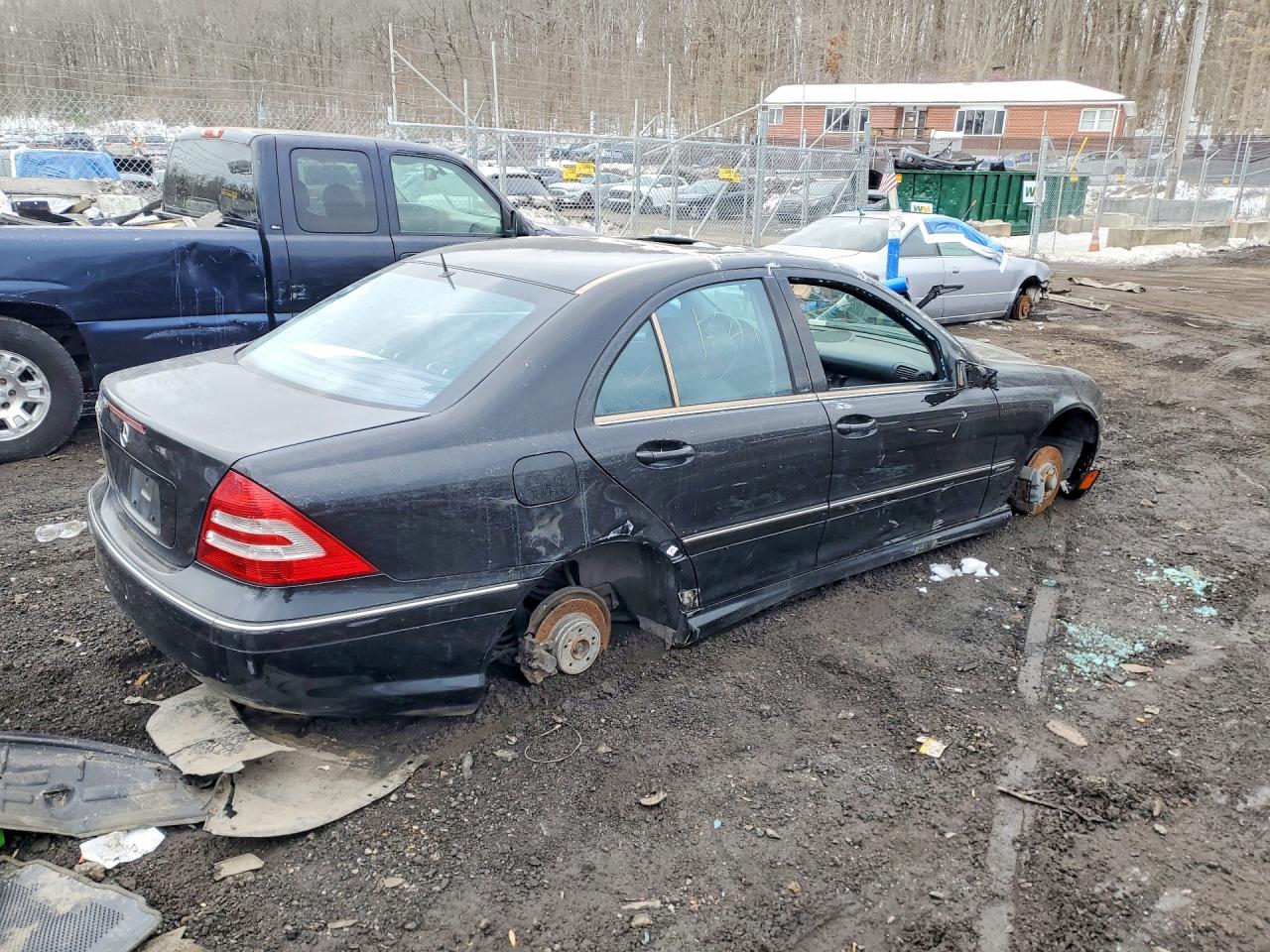 2006 Mercedes-benz C 230 Черный vin: WDBRF52H96A847056