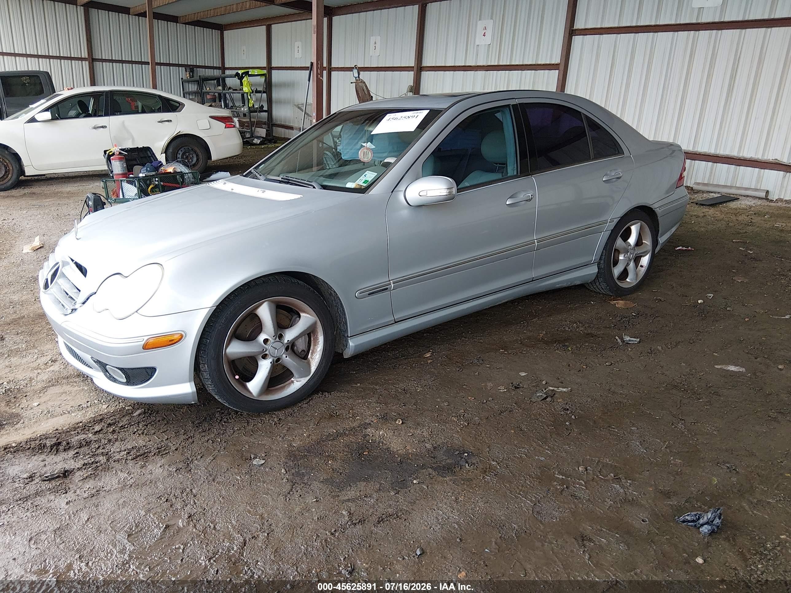 2006 Mercedes-benz C 230 Sport Серебряный vin: WDBRF52H96A885760
