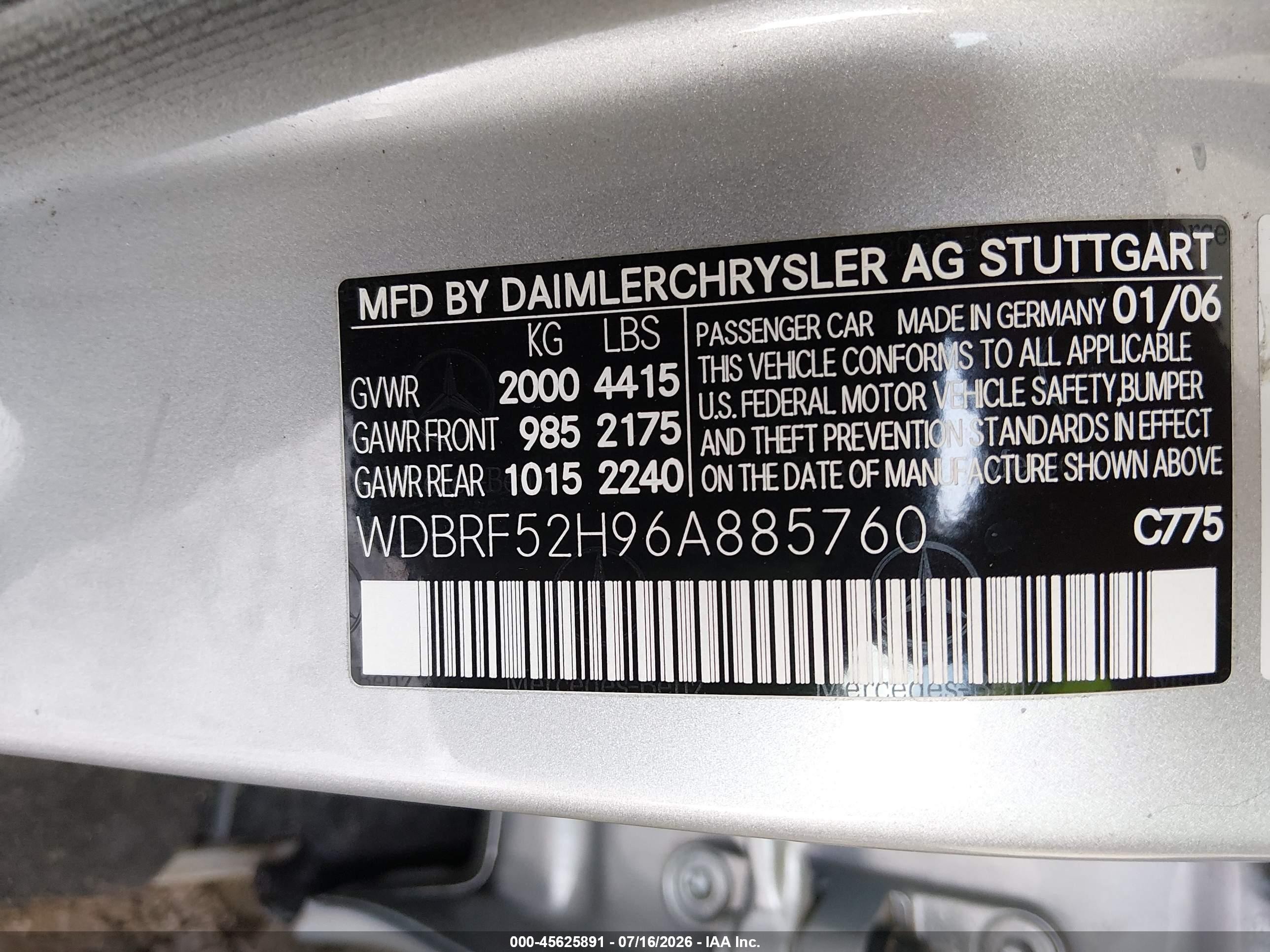 2006 Mercedes-benz C 230 Sport Серебряный vin: WDBRF52H96A885760