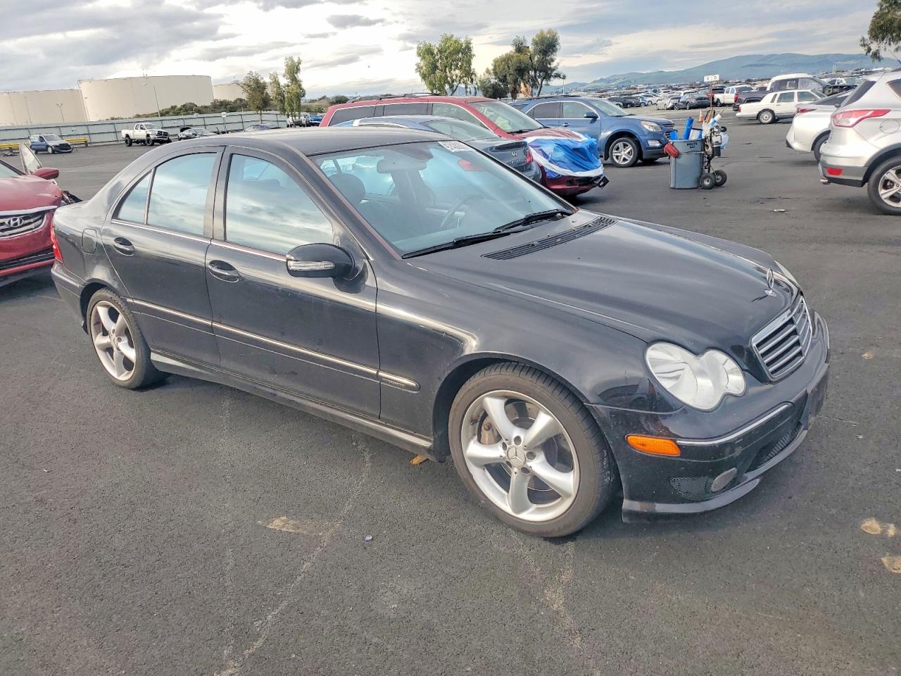 2006 Mercedes-benz C 230 Black vin: WDBRF52H96A907286