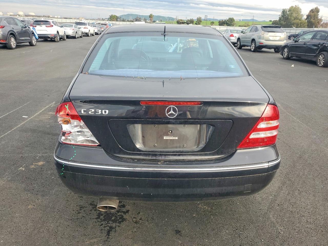 2006 Mercedes-benz C 230 Black vin: WDBRF52H96A907286