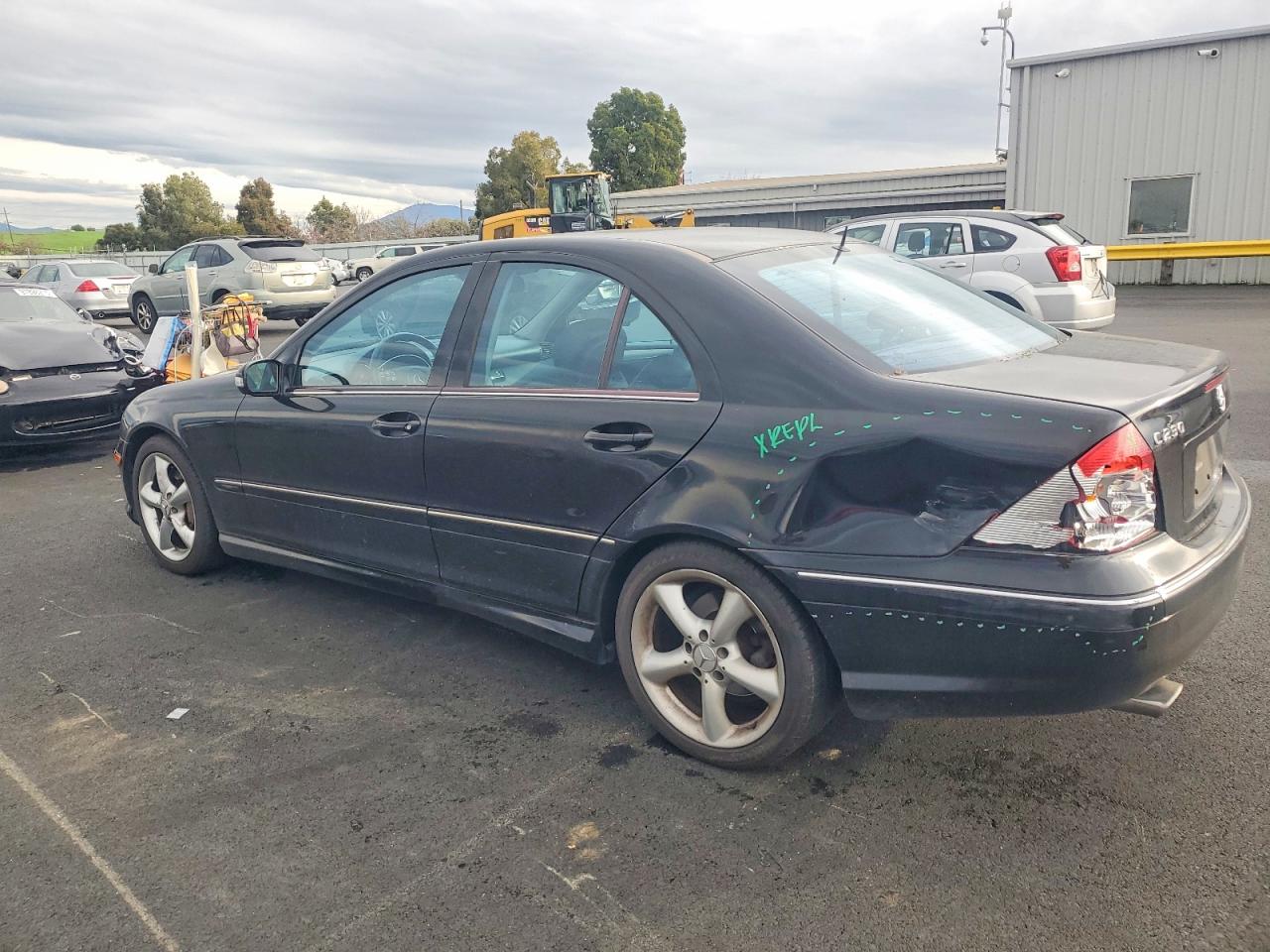 2006 Mercedes-benz C 230 Black vin: WDBRF52H96A907286