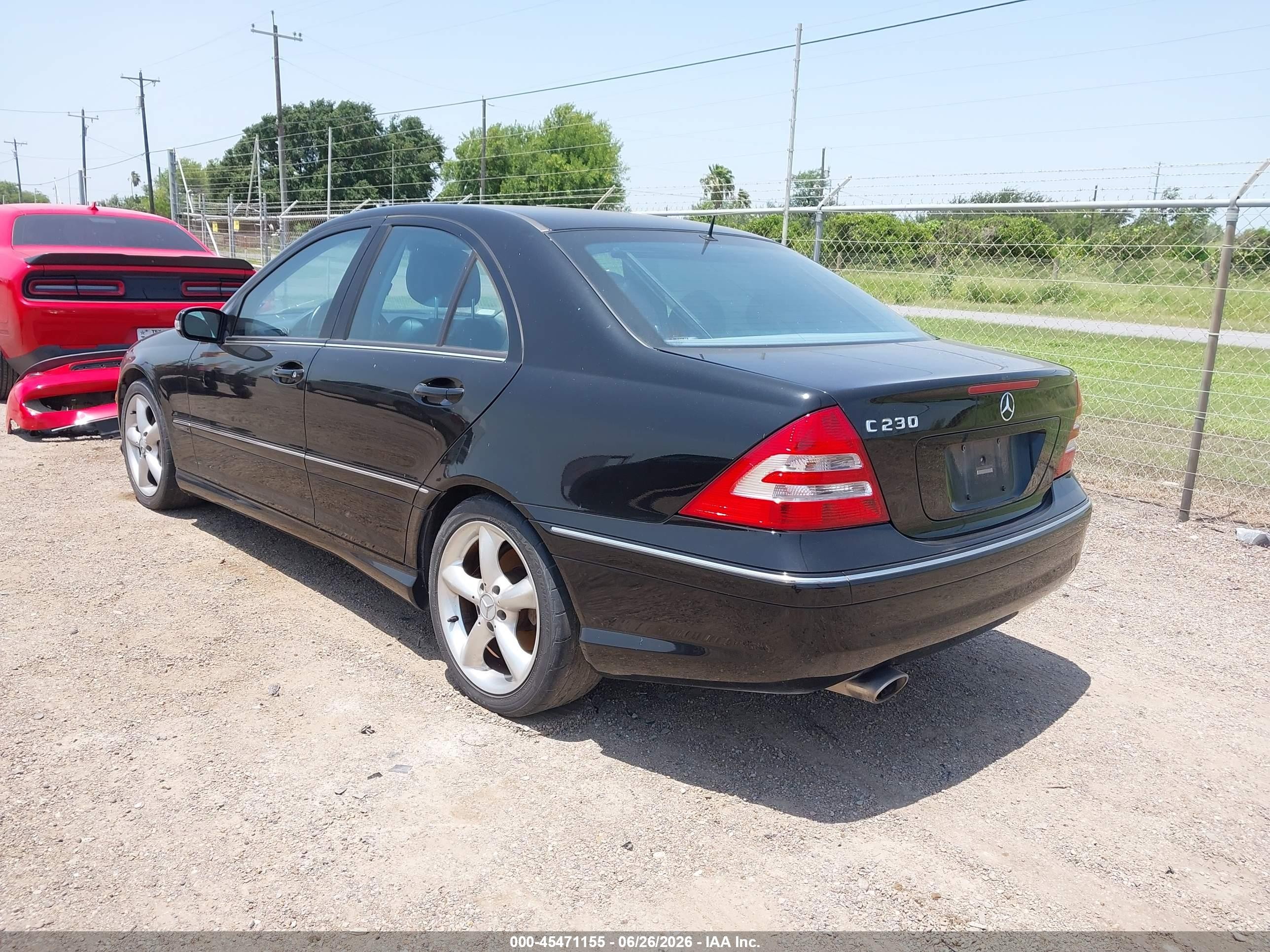2006 Mercedes-benz C 230 Sport Черный vin: WDBRF52H96F836089