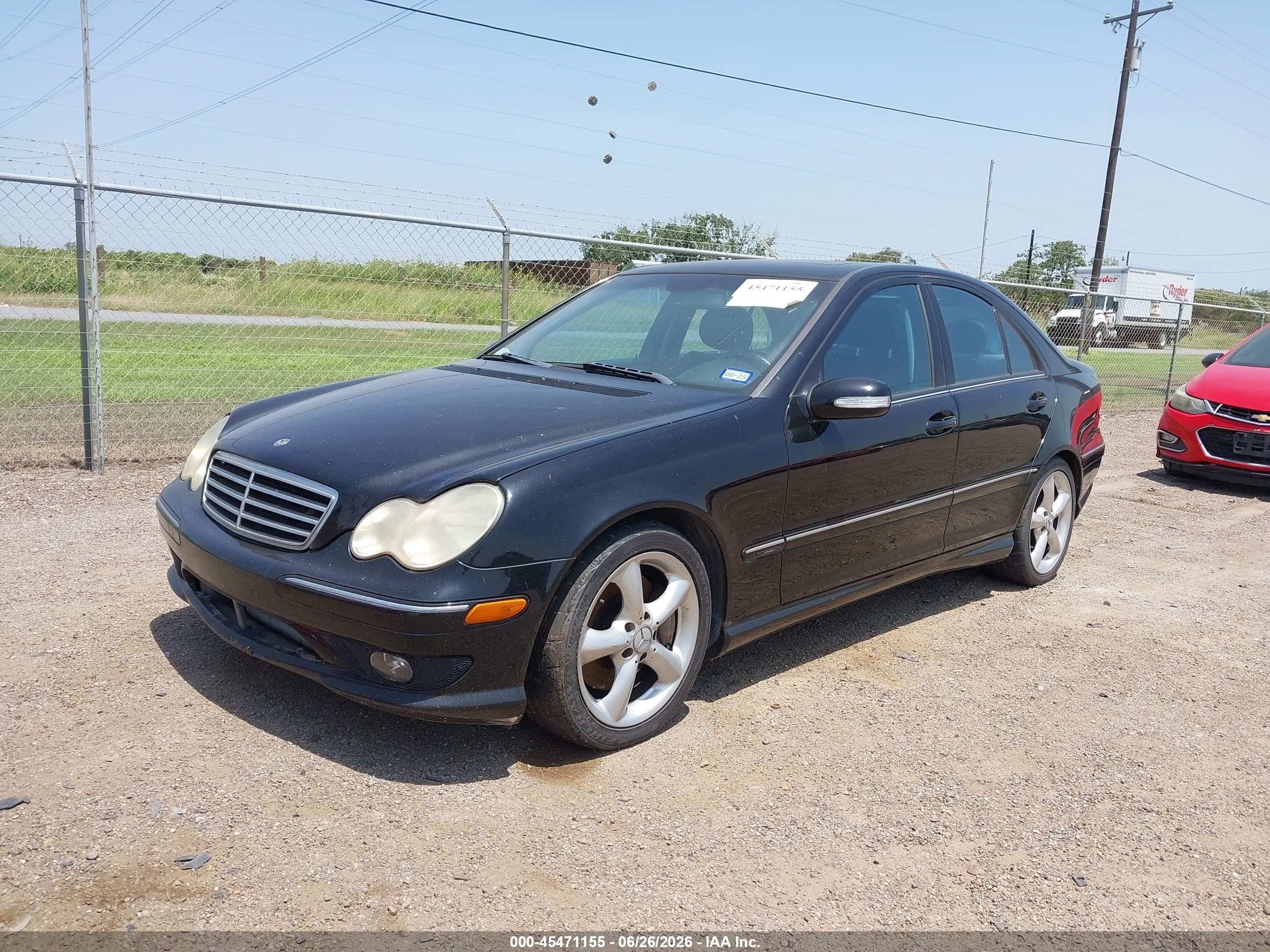 2006 Mercedes-benz C 230 Sport Черный vin: WDBRF52H96F836089