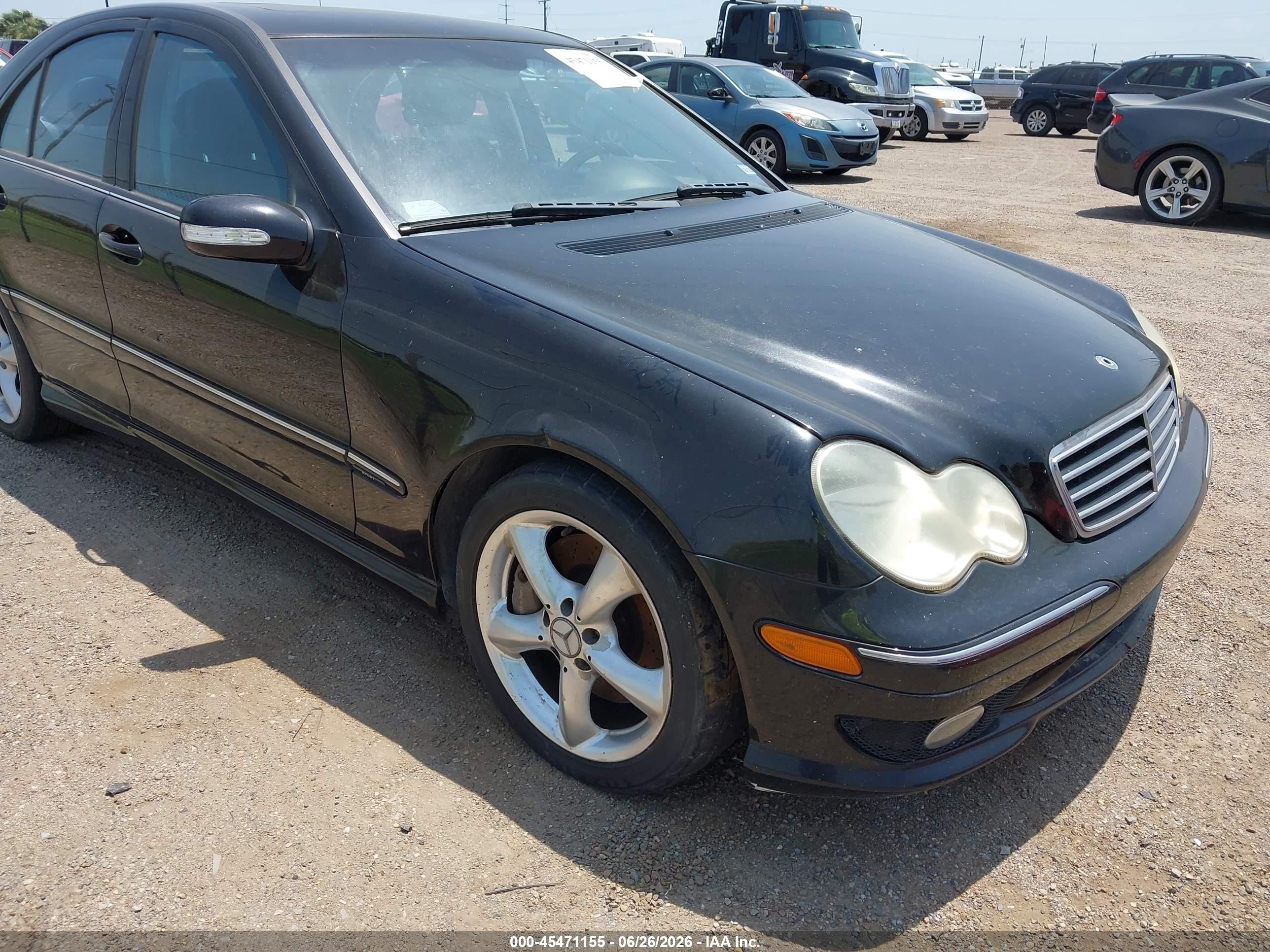 2006 Mercedes-benz C 230 Sport Черный vin: WDBRF52H96F836089