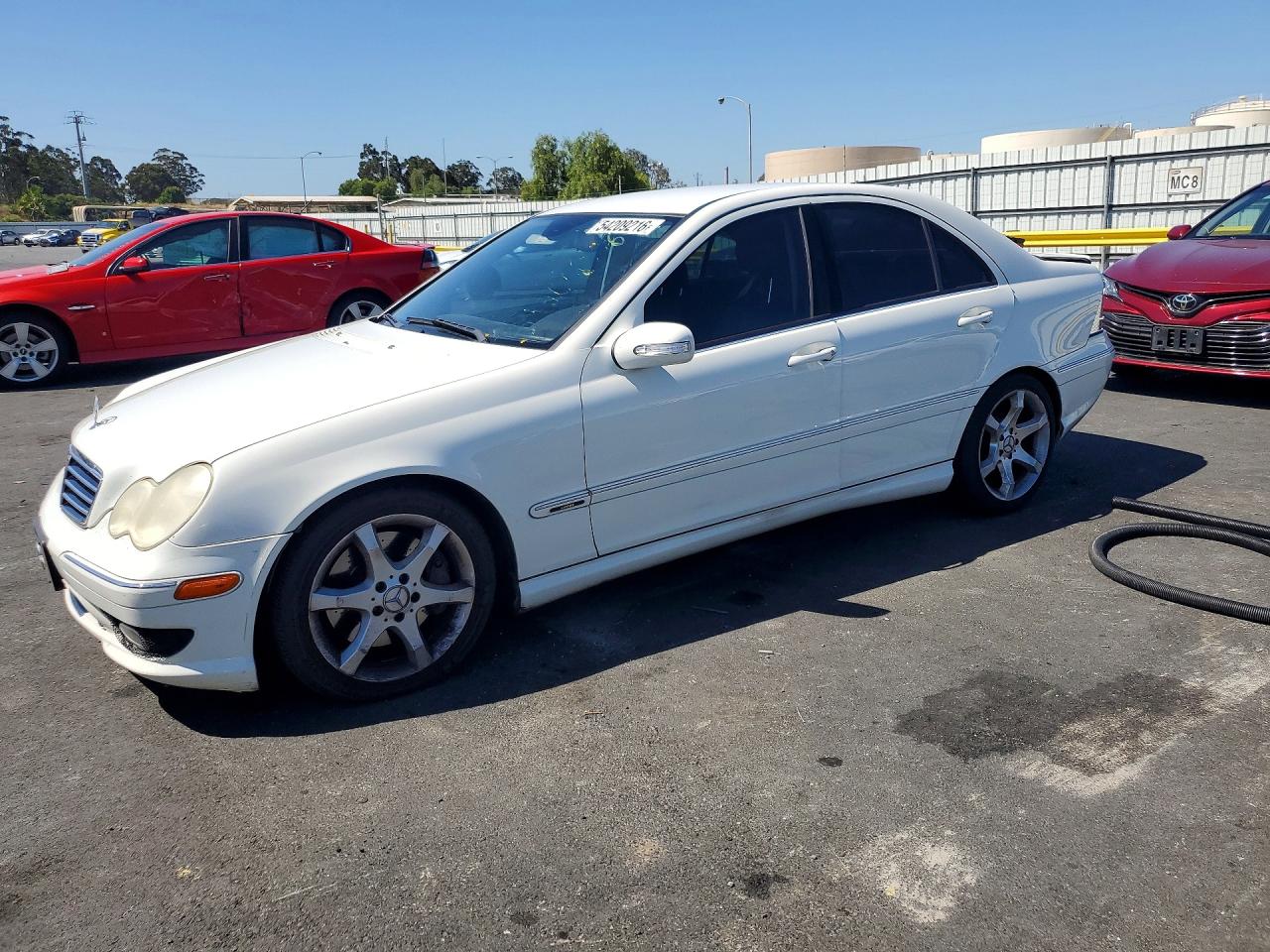 2007 Mercedes-benz C 230 White vin: WDBRF52H97A943528