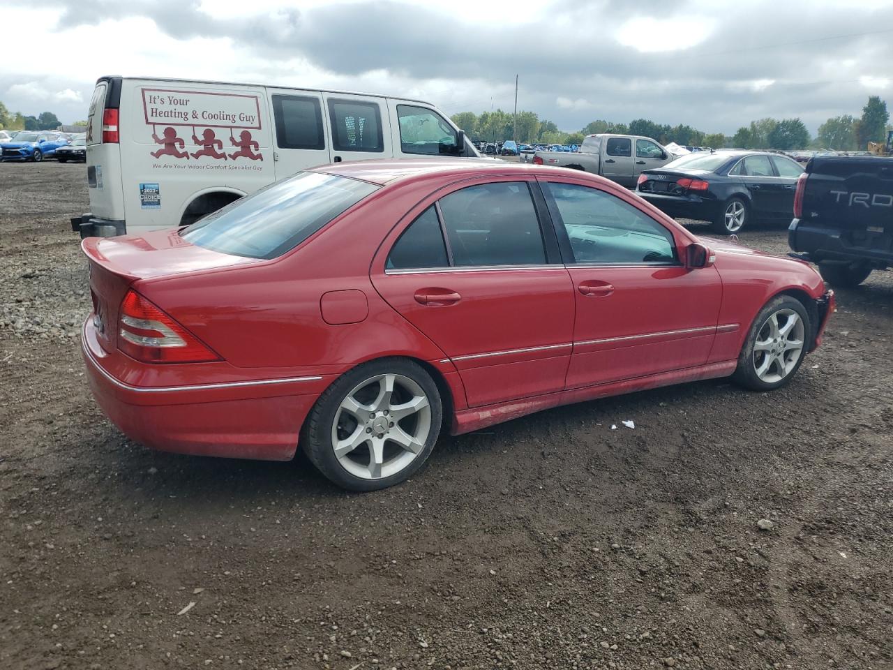 2007 Mercedes-benz C 230 Красный vin: WDBRF52H97F919877