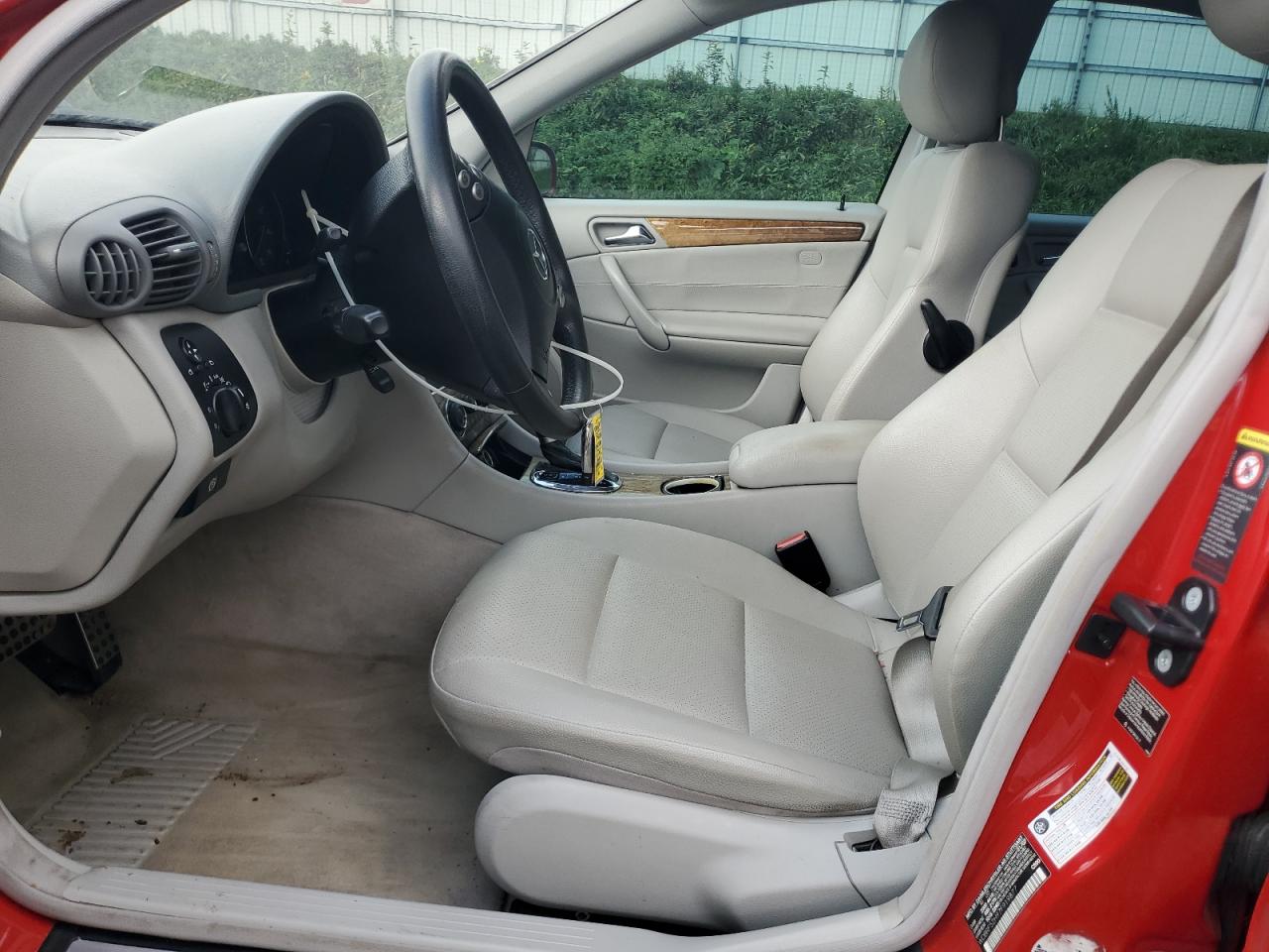 2007 Mercedes-benz C 230 Красный vin: WDBRF52H97F919877