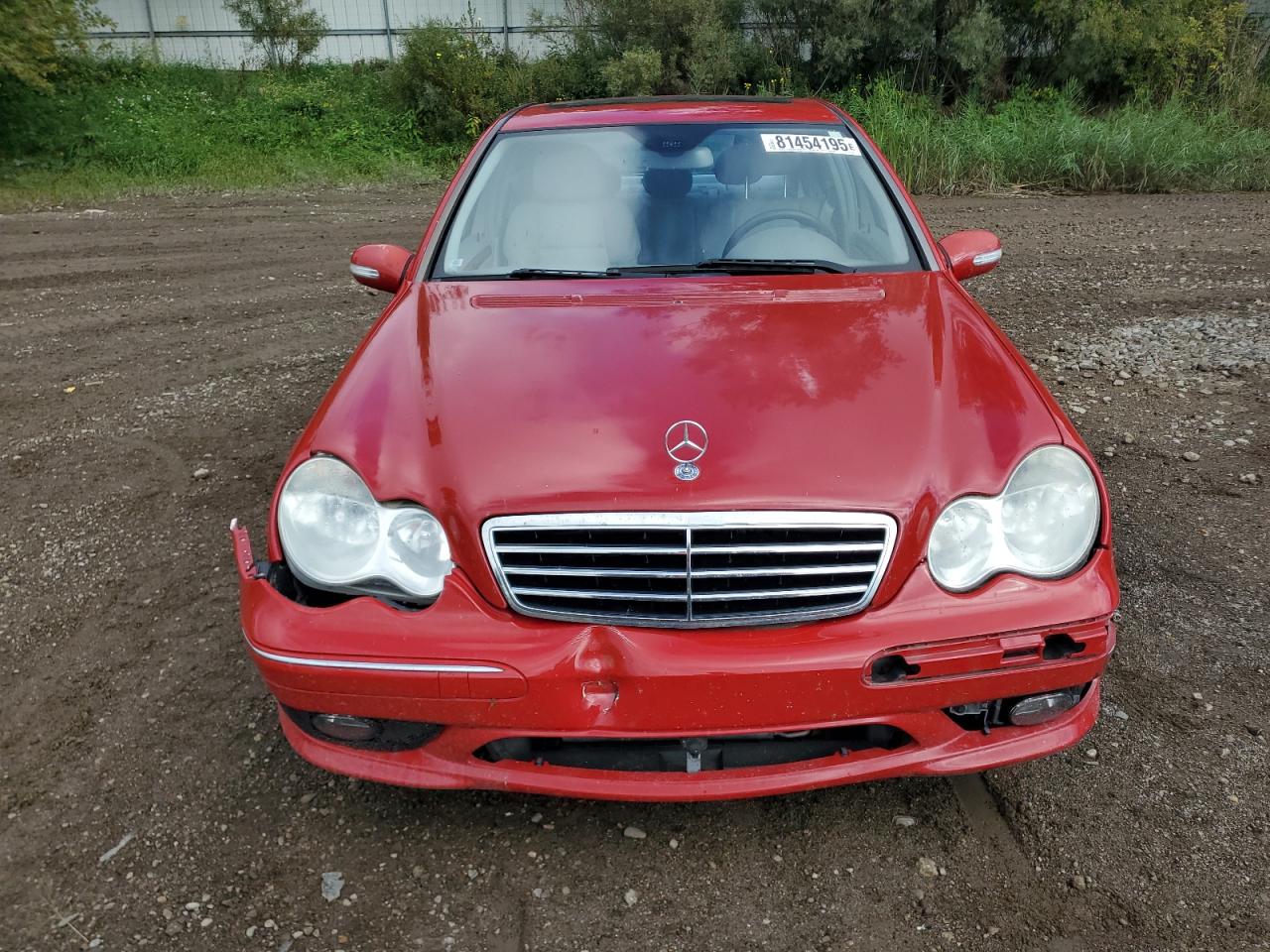 2007 Mercedes-benz C 230 Красный vin: WDBRF52H97F919877