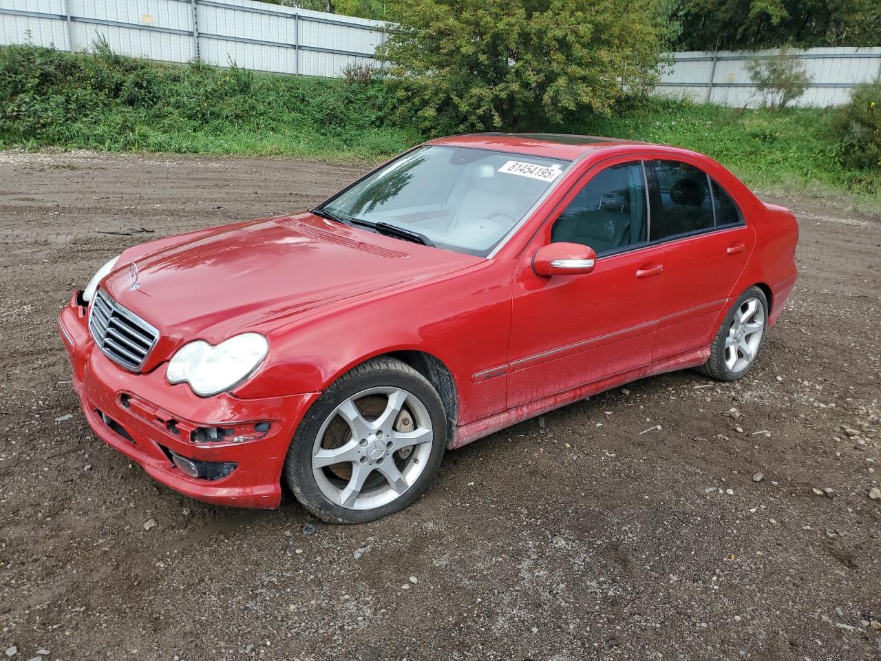 2007 Mercedes-benz C 230 Red vin: WDBRF52H97F919877