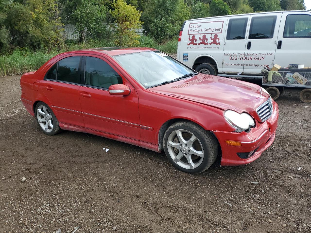 2007 Mercedes-benz C 230 Красный vin: WDBRF52H97F919877