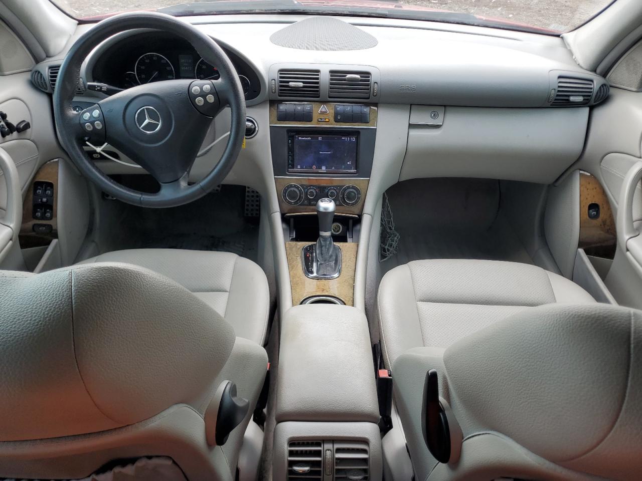 2007 Mercedes-benz C 230 Красный vin: WDBRF52H97F919877