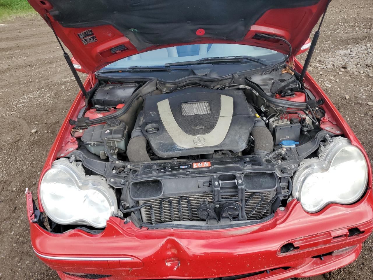 2007 Mercedes-benz C 230 Красный vin: WDBRF52H97F919877