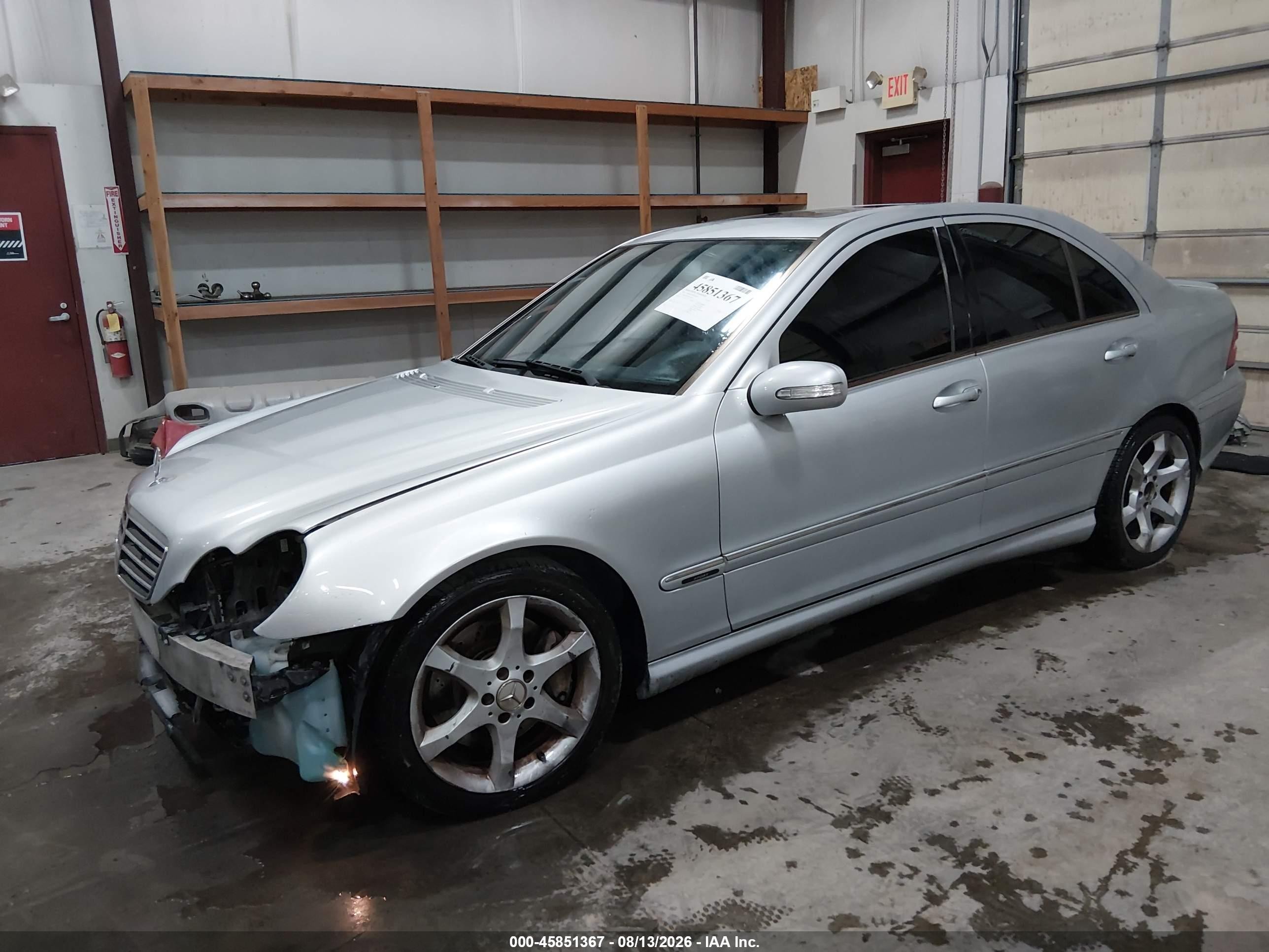 2007 Mercedes-benz C 230 Sport Серебряный vin: WDBRF52H97F934959