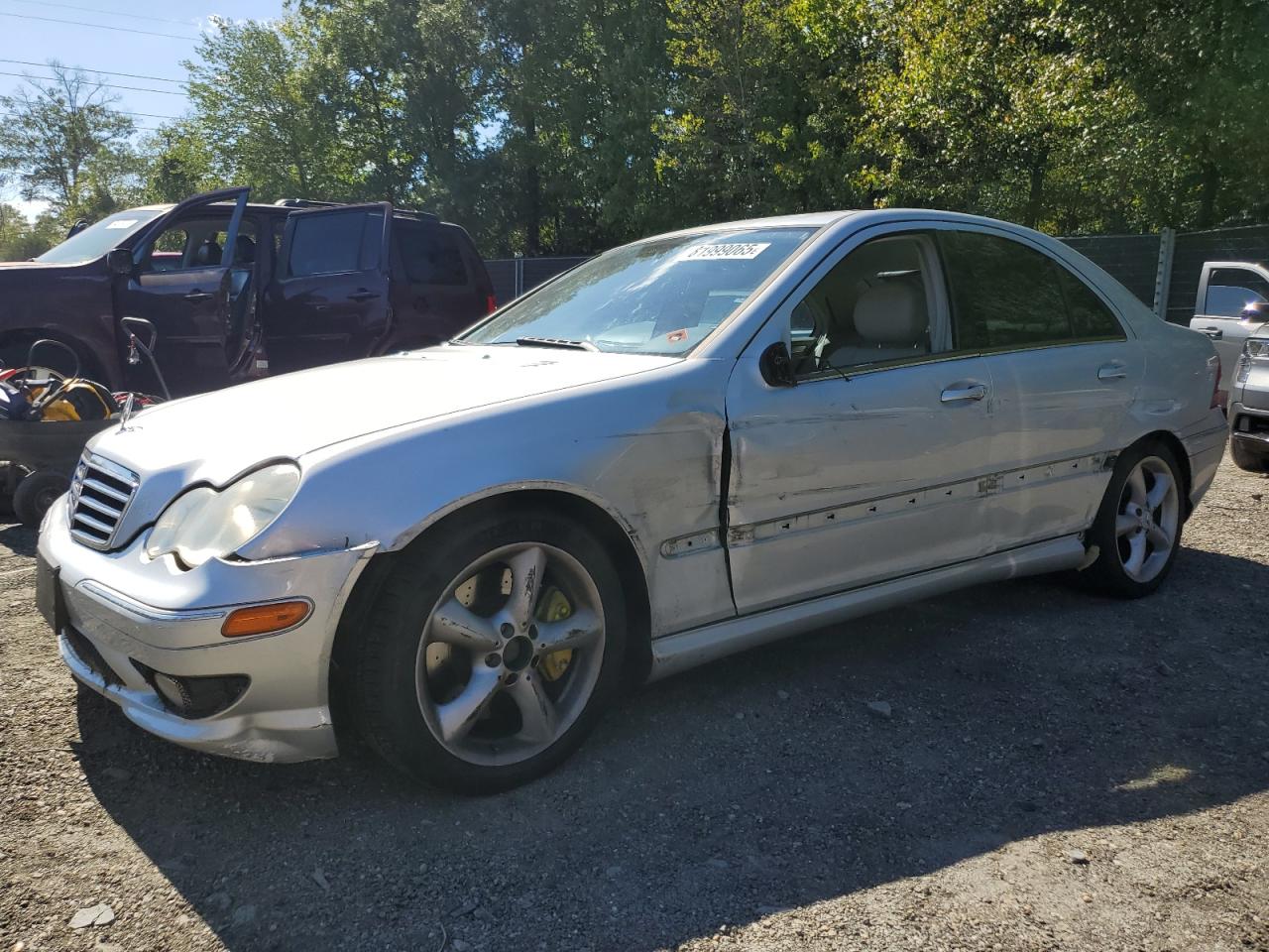 2006 Mercedes-benz C 230 Silver vin: WDBRF52HX6E019784