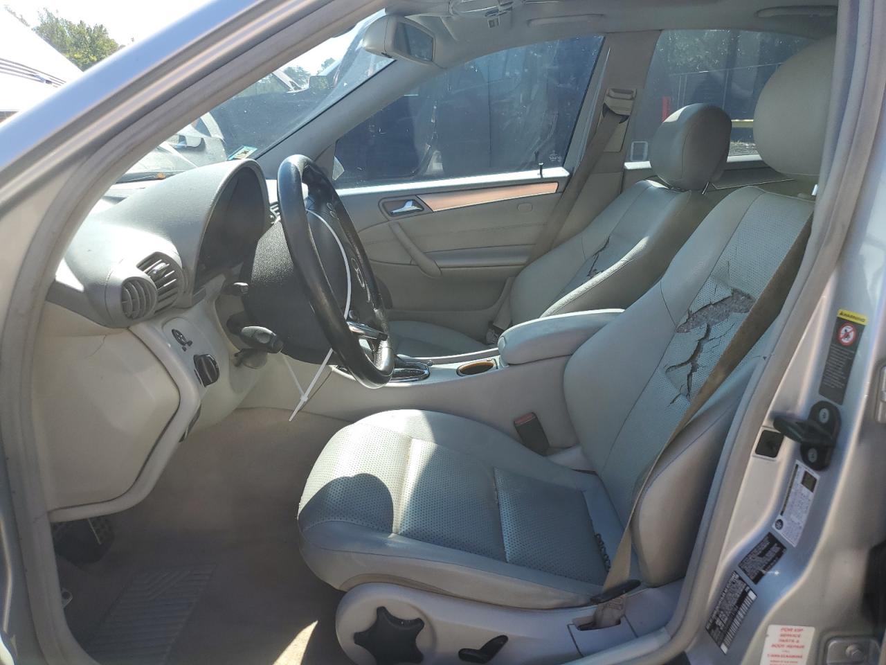 2006 Mercedes-benz C 230 Silver vin: WDBRF52HX6E019784