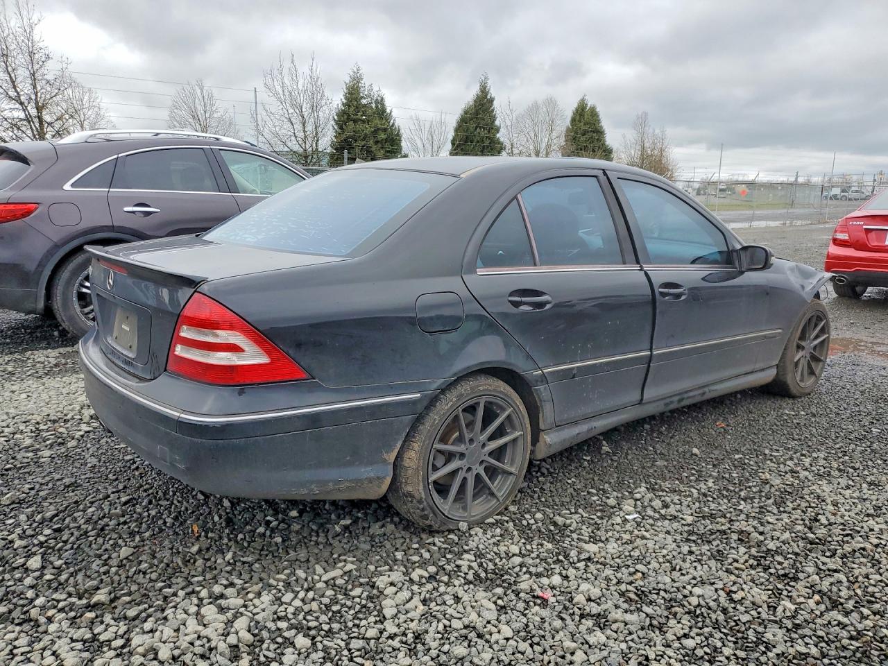 2007 Mercedes-benz C 230 Black vin: WDBRF52HX7A920596