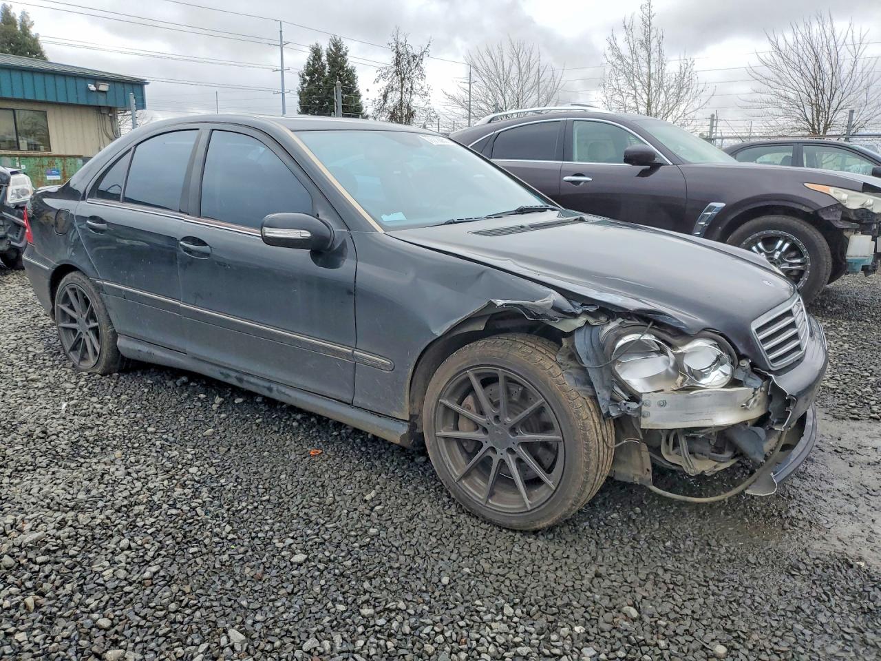 2007 Mercedes-benz C 230 Black vin: WDBRF52HX7A920596
