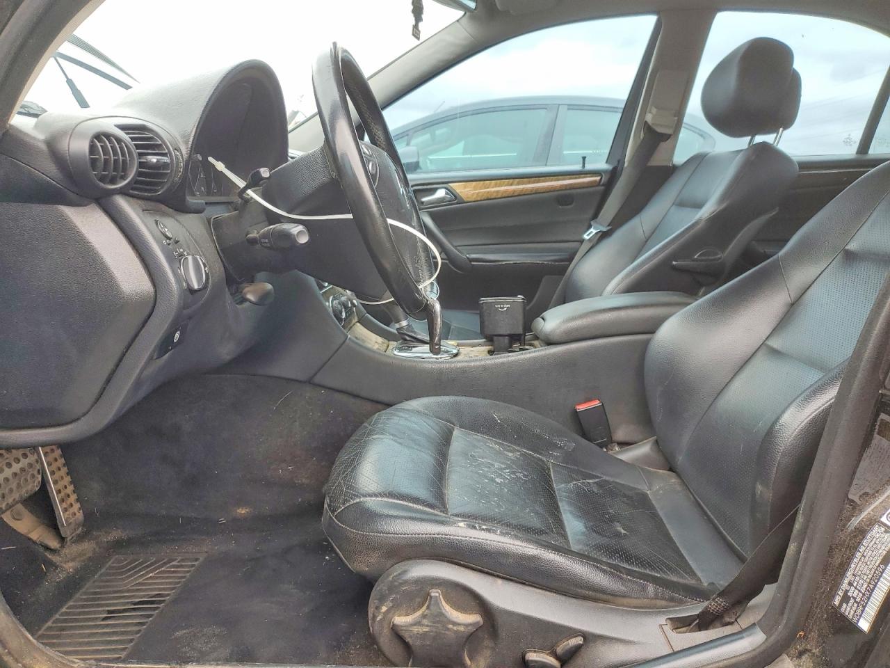 2007 Mercedes-benz C 230 Black vin: WDBRF52HX7A920596