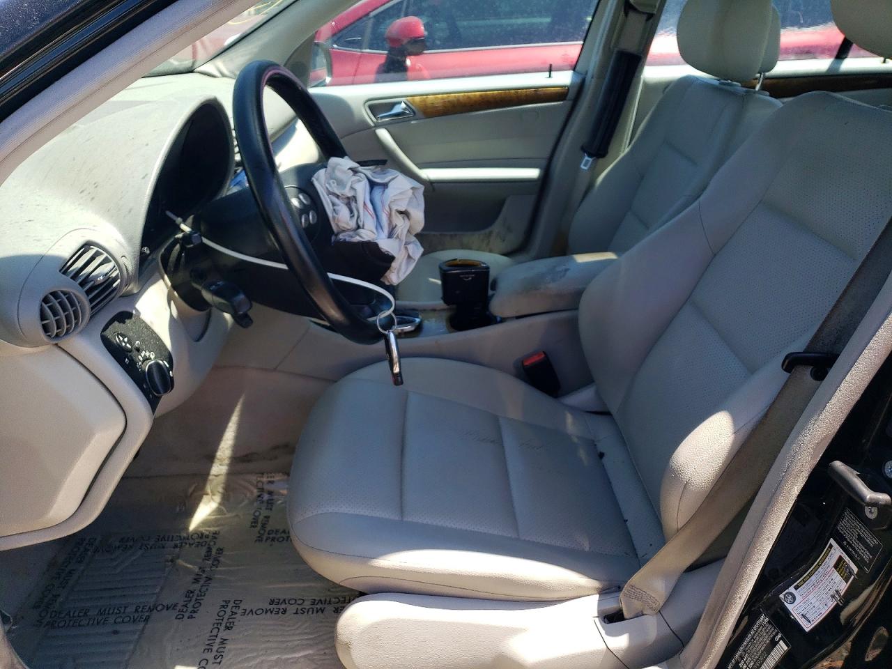 2007 Mercedes-benz C 230 Черный vin: WDBRF52HX7F893922