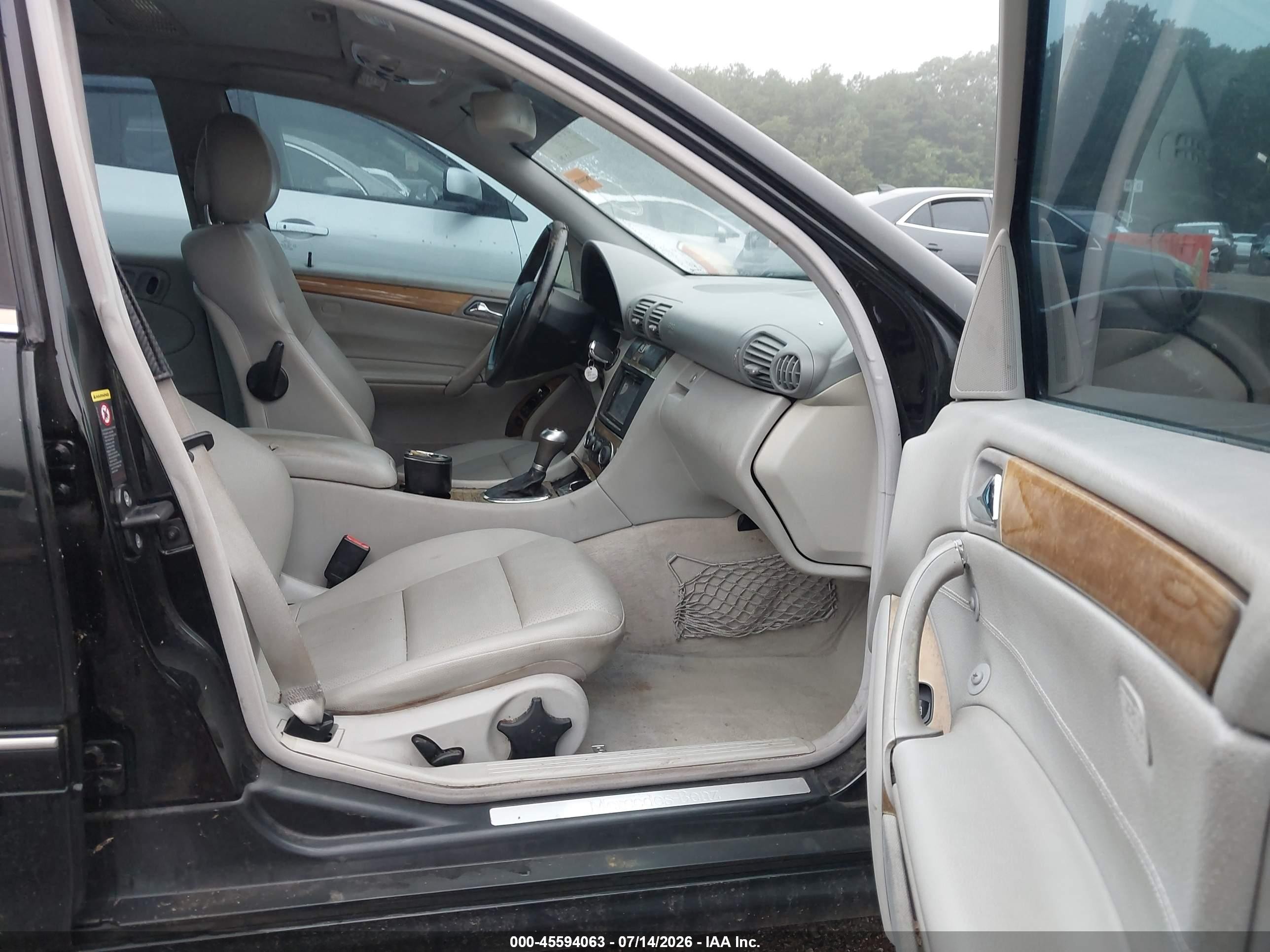 2007 Mercedes-benz C 230 Sport Black vin: WDBRF52HX7F897792
