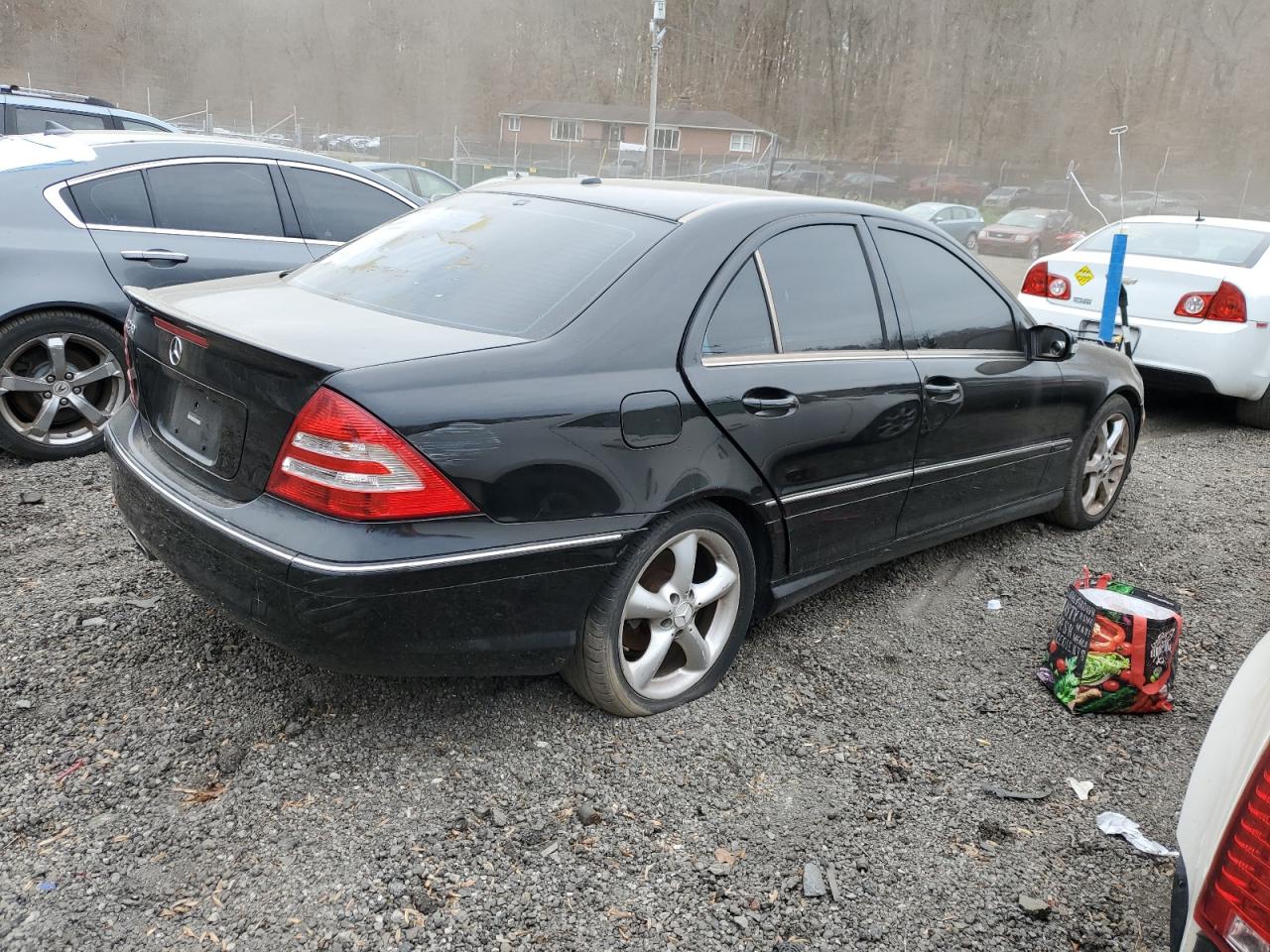 2007 Mercedes-benz C 230 Black vin: WDBRF52HX7F918897