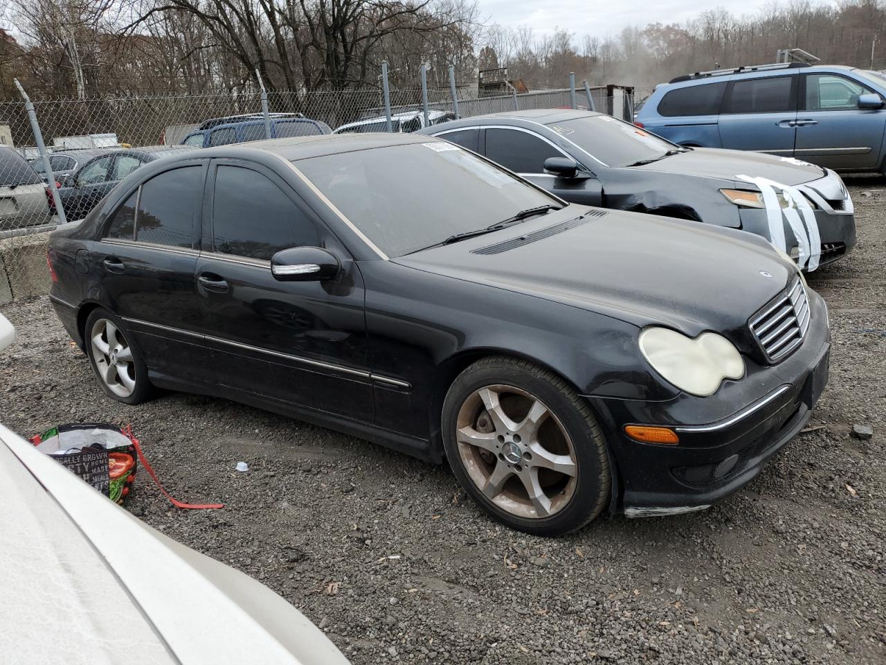 2007 Mercedes-benz C 230 Black vin: WDBRF52HX7F918897