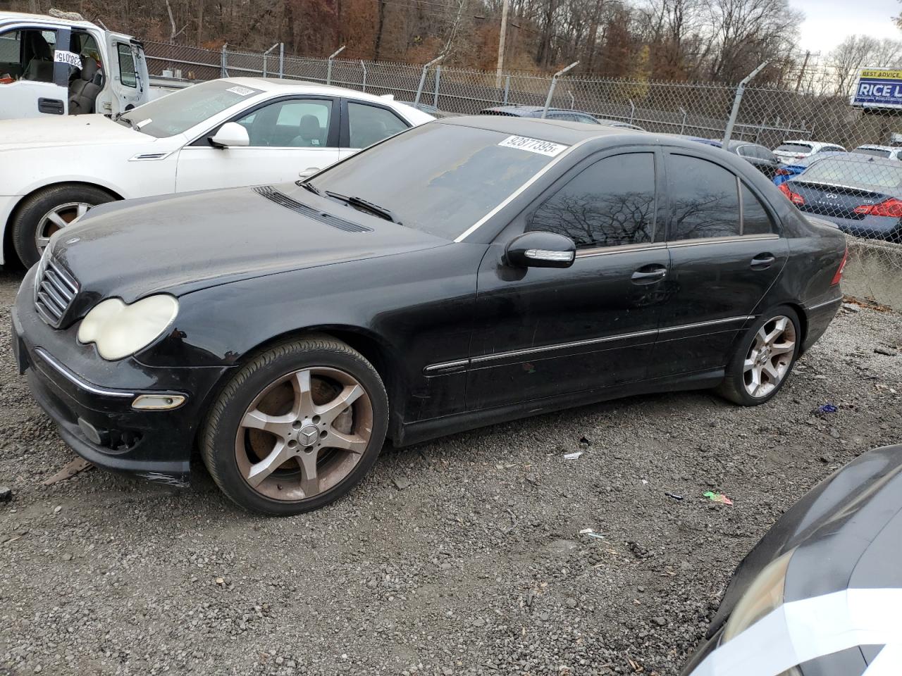 2007 Mercedes-benz C 230 Black vin: WDBRF52HX7F918897