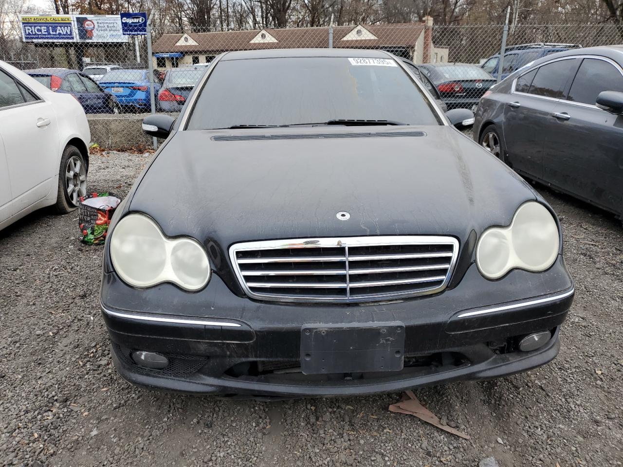2007 Mercedes-benz C 230 Black vin: WDBRF52HX7F918897