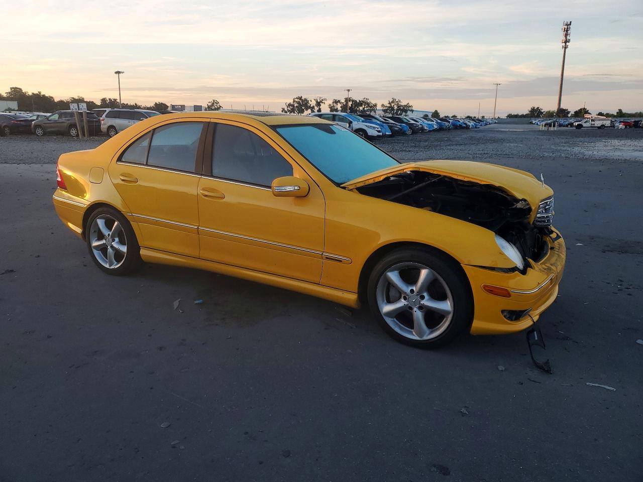 2006 Mercedes-benz C 230 Желтый vin: WDBRF52J46F776743