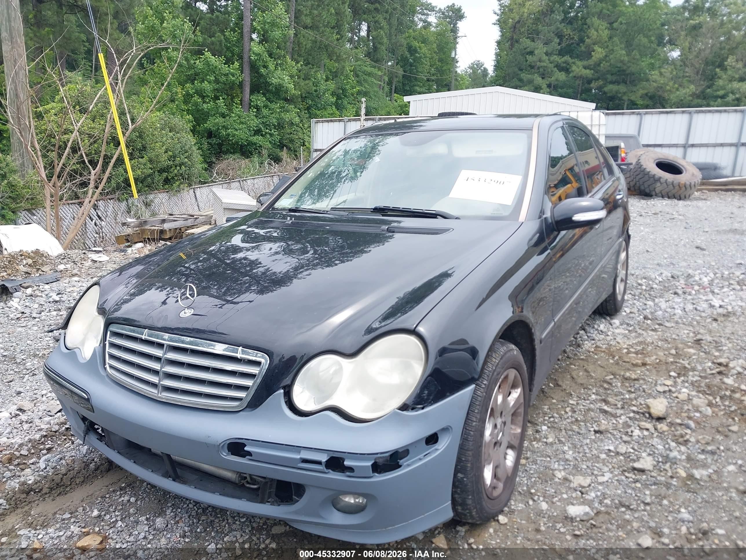2006 Mercedes-benz C 280 Luxury Black vin: WDBRF54H26F798668