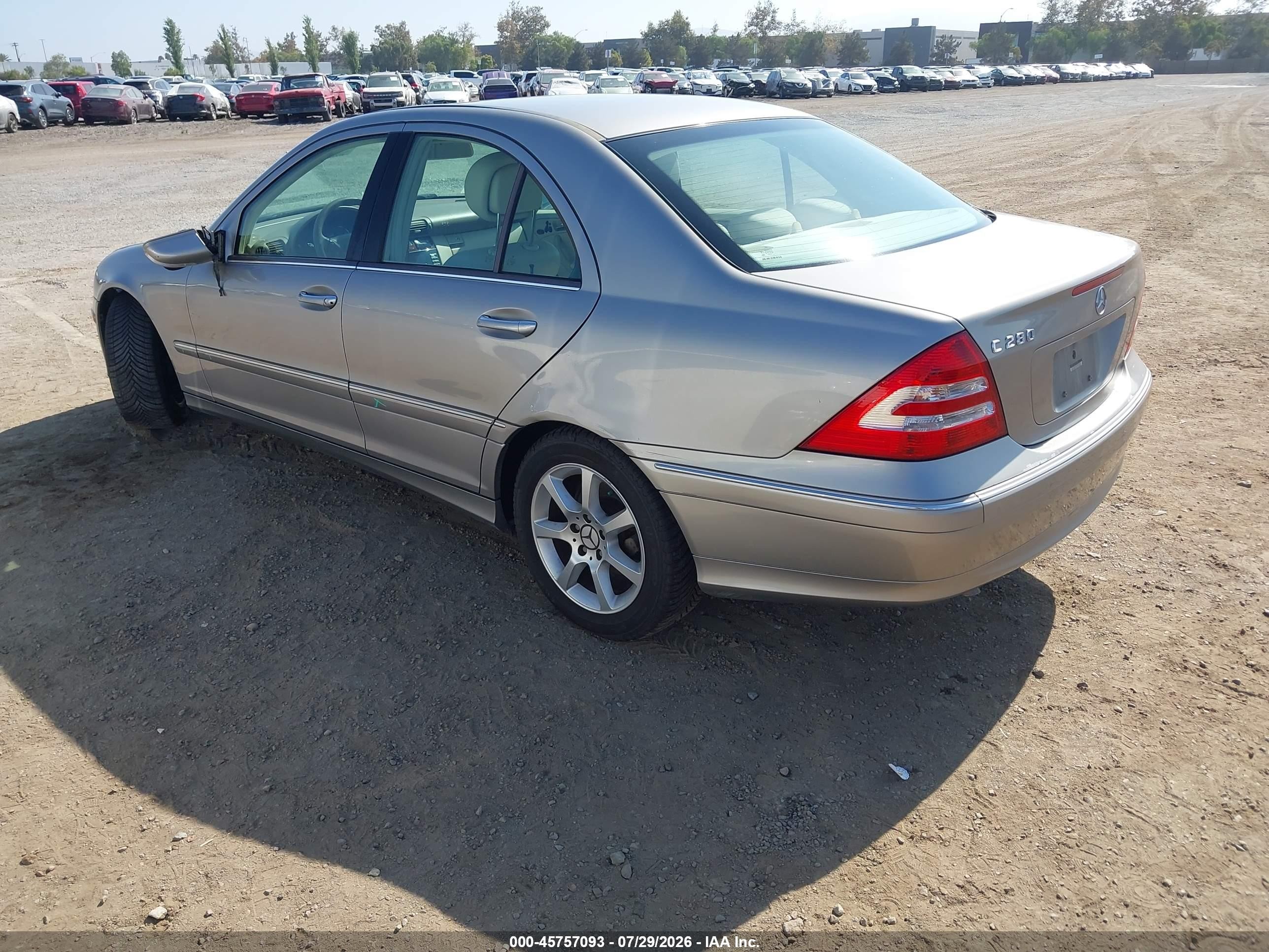 2007 Mercedes-benz C 280 Luxury Beige vin: WDBRF54H37A921831