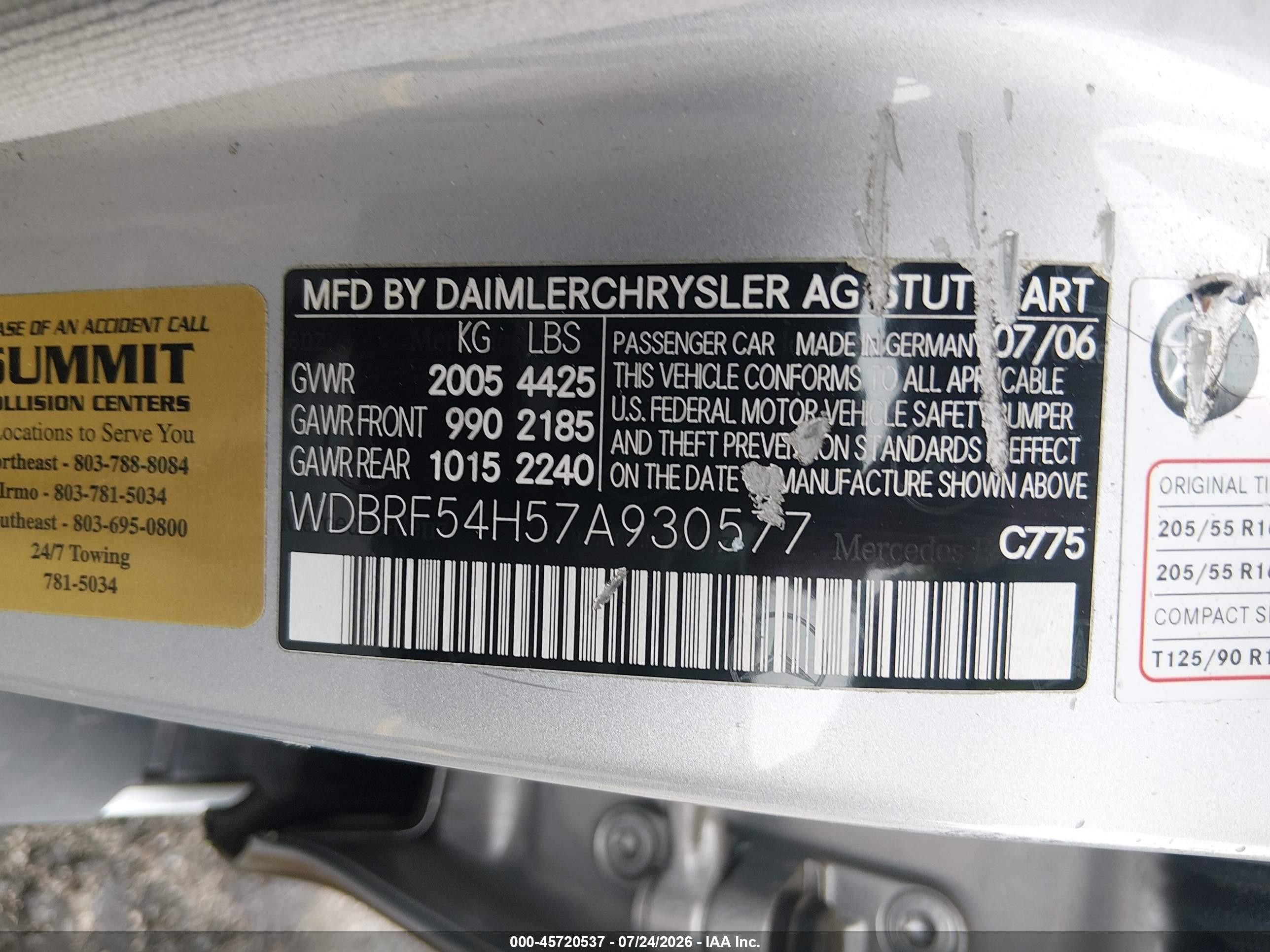2007 Mercedes-benz C 280 Luxury Silver vin: WDBRF54H57A930577