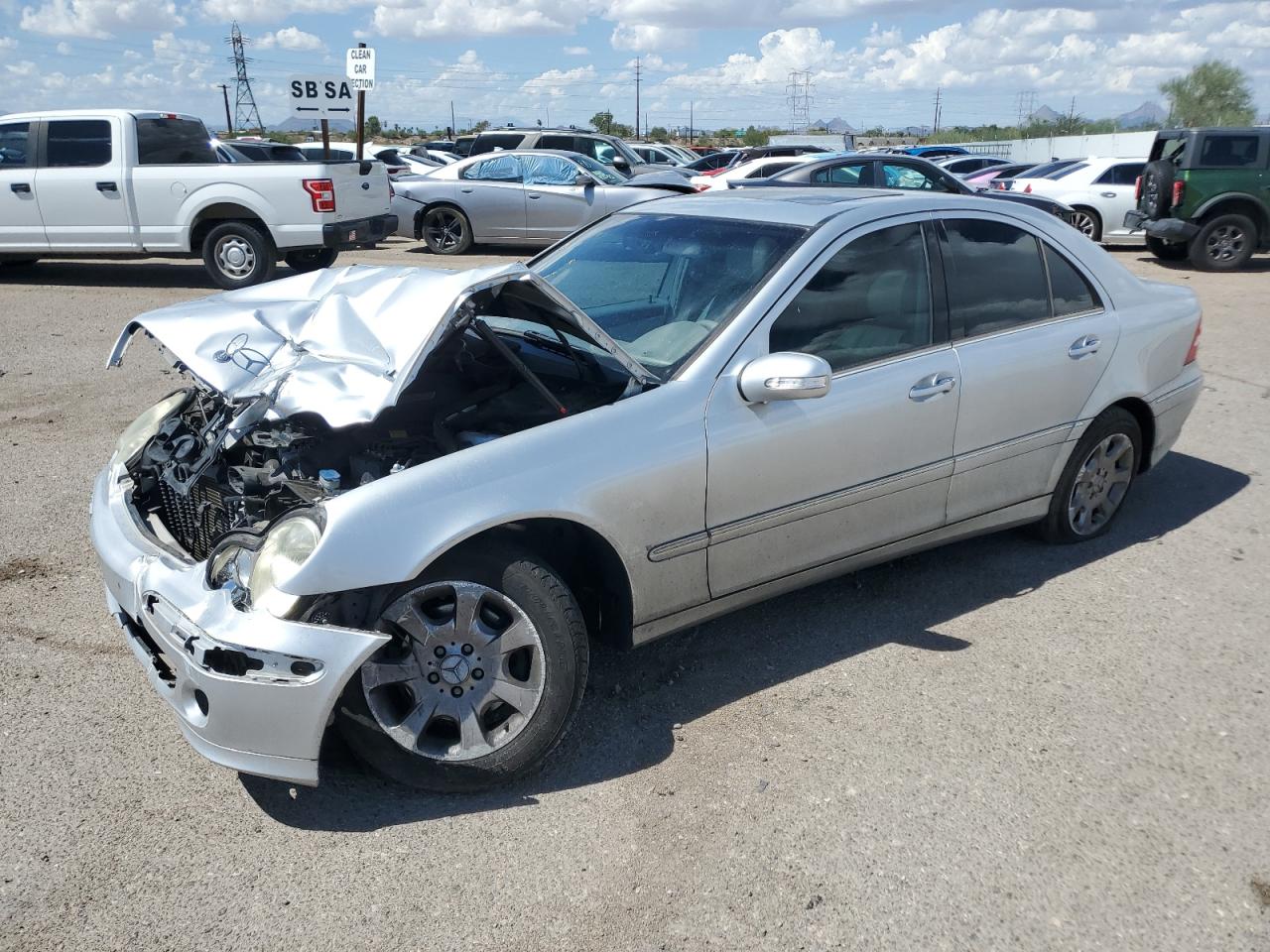 2006 Mercedes-benz C 280 Silver vin: WDBRF54H66A850834