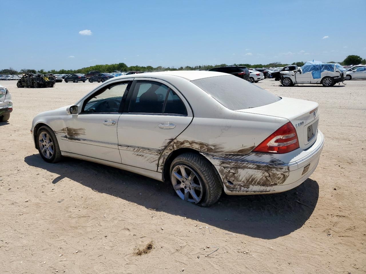2007 Mercedes-benz C 280 White vin: WDBRF54H67A936310