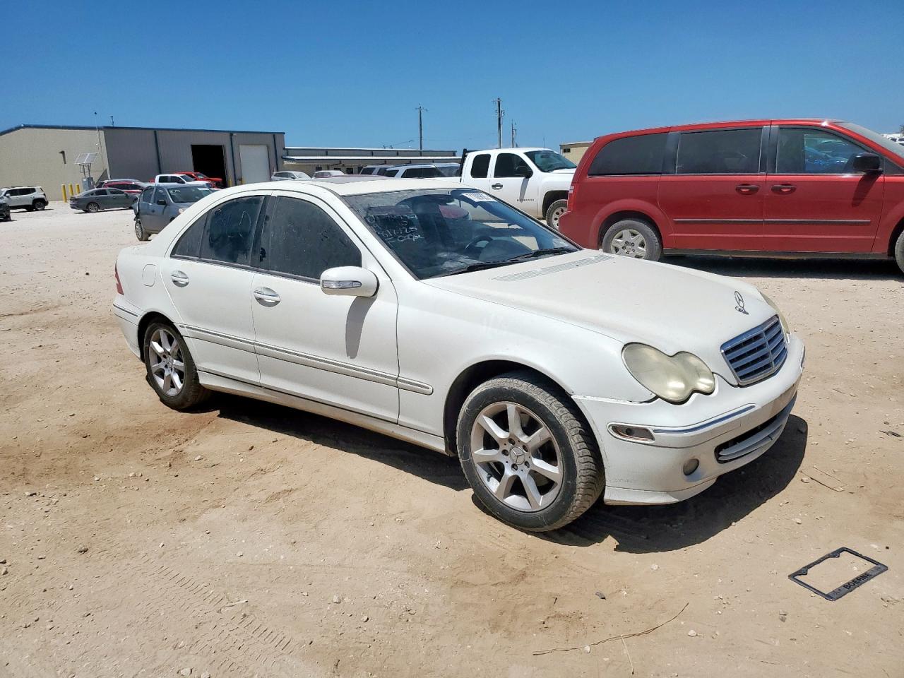 2007 Mercedes-benz C 280 White vin: WDBRF54H67A936310