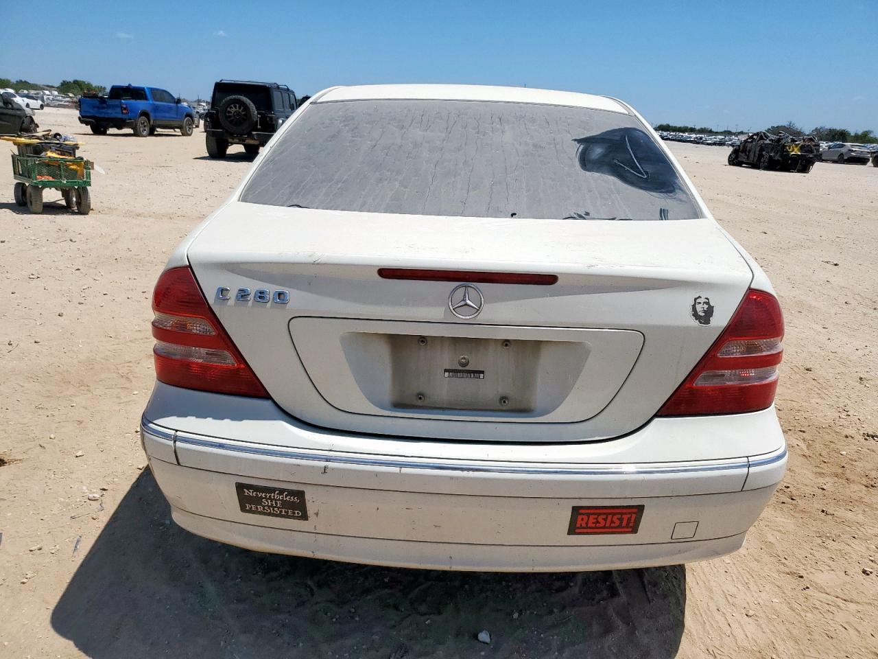 2007 Mercedes-benz C 280 White vin: WDBRF54H67A936310