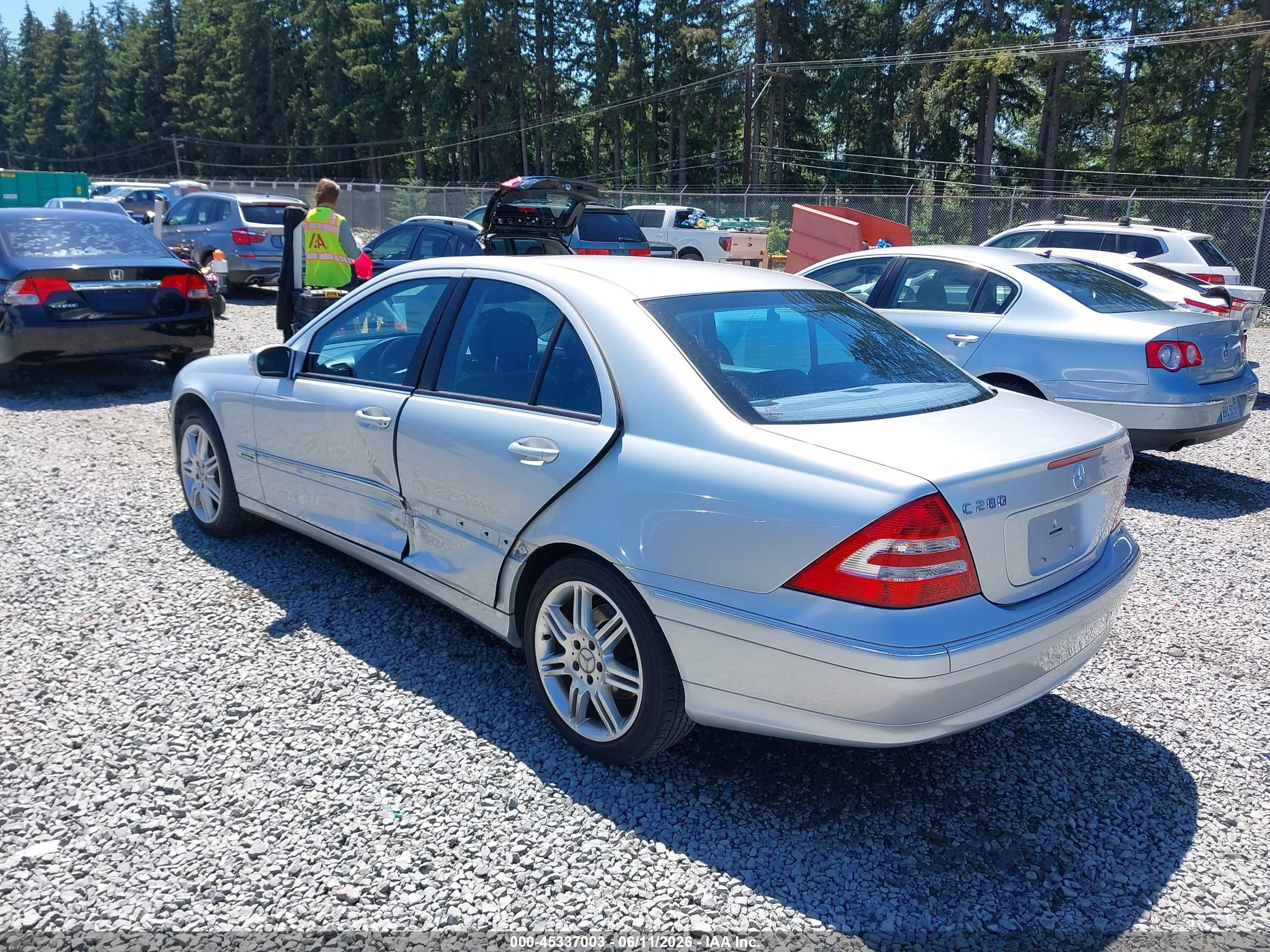 2007 Mercedes-benz C 280 Luxury Gray vin: WDBRF54H67F935029