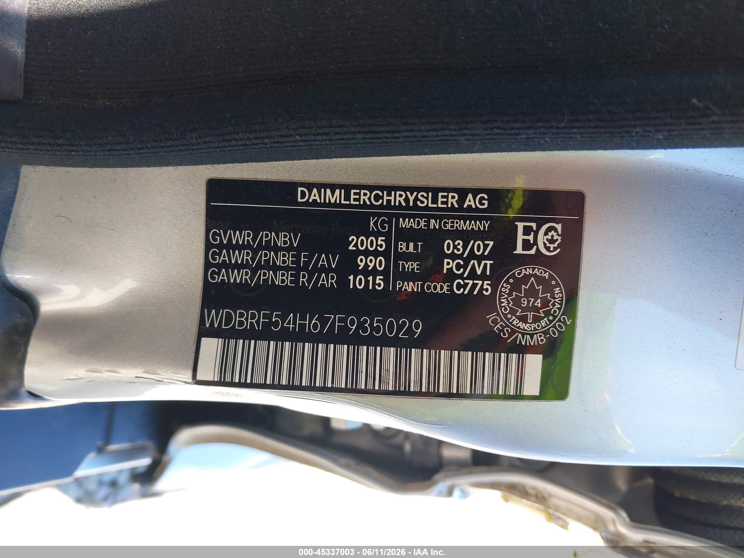 2007 Mercedes-benz C 280 Luxury Gray vin: WDBRF54H67F935029