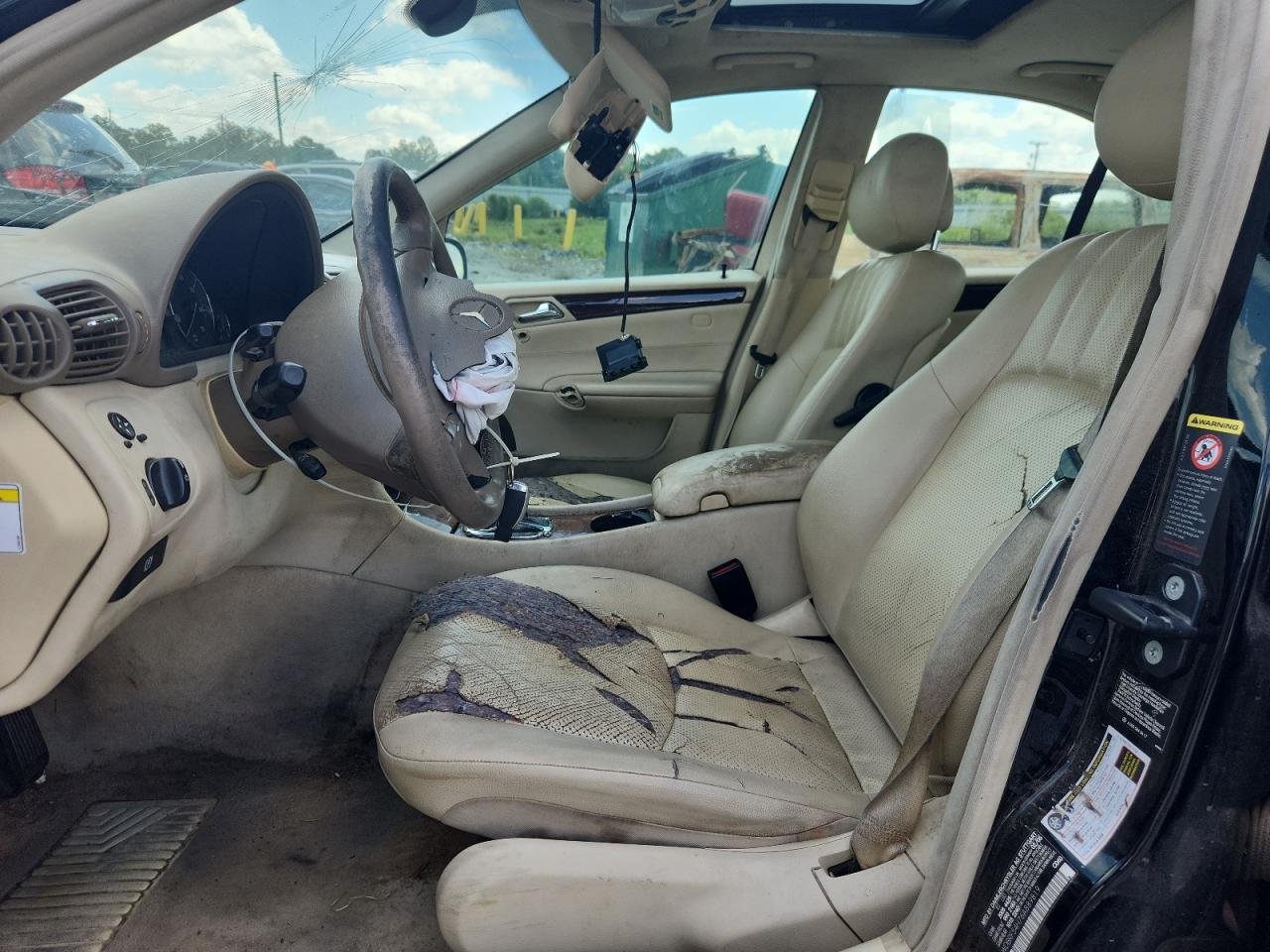 2006 Mercedes-benz C 280 Black vin: WDBRF54H76A889819