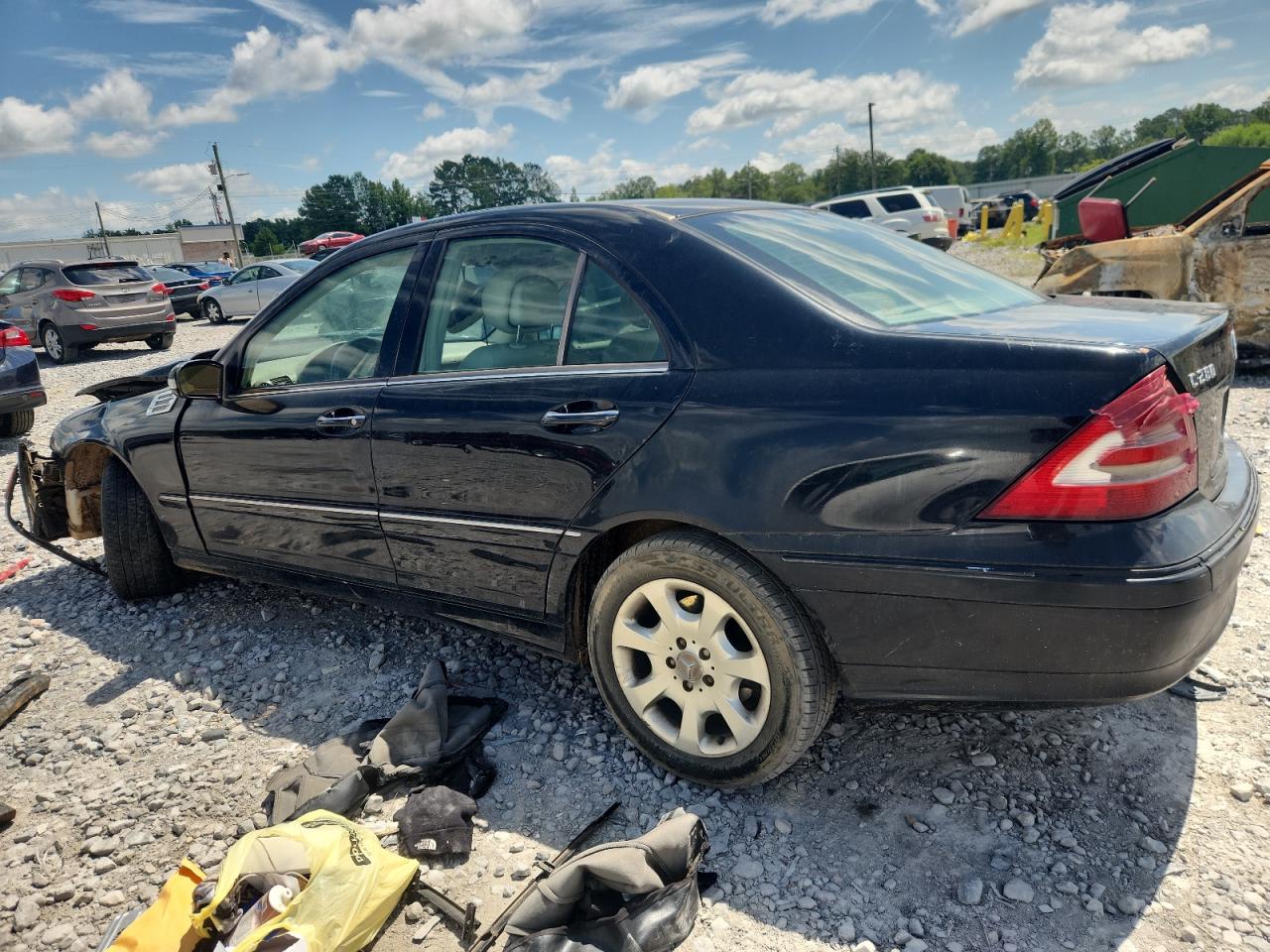 2006 Mercedes-benz C 280 Black vin: WDBRF54H76A889819