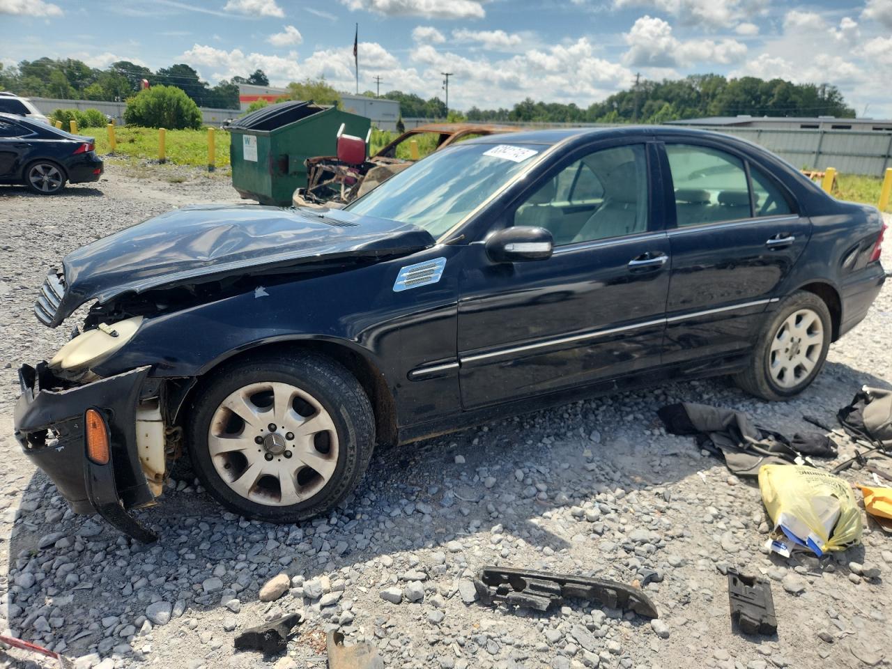 2006 Mercedes-benz C 280 Black vin: WDBRF54H76A889819